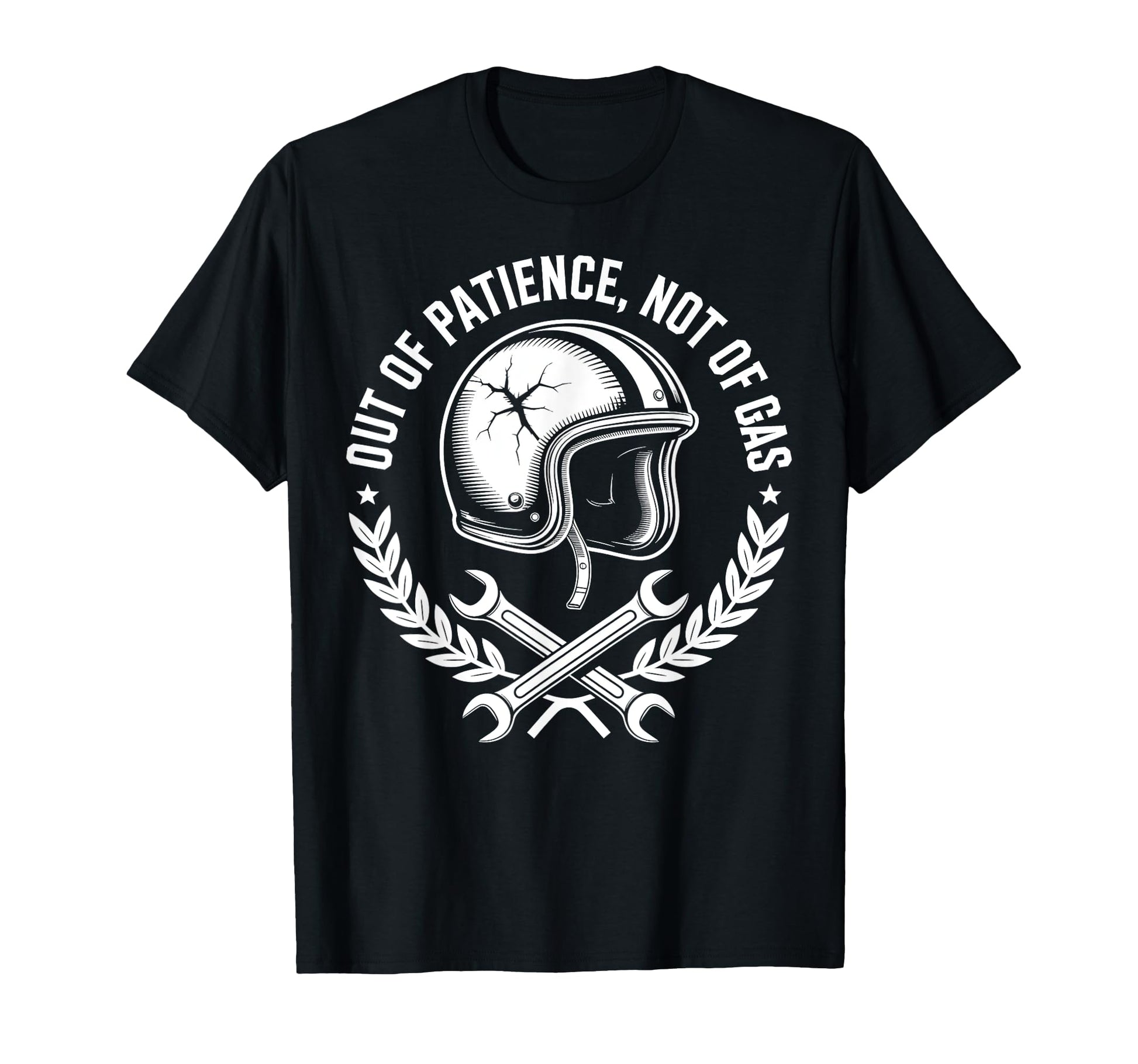 Out Patience Not Gas Motorcycle Grandpa T-Shirt - Aesthetic Graphic Unisex - T-Shirt, Sweatshirt, Hoodie
