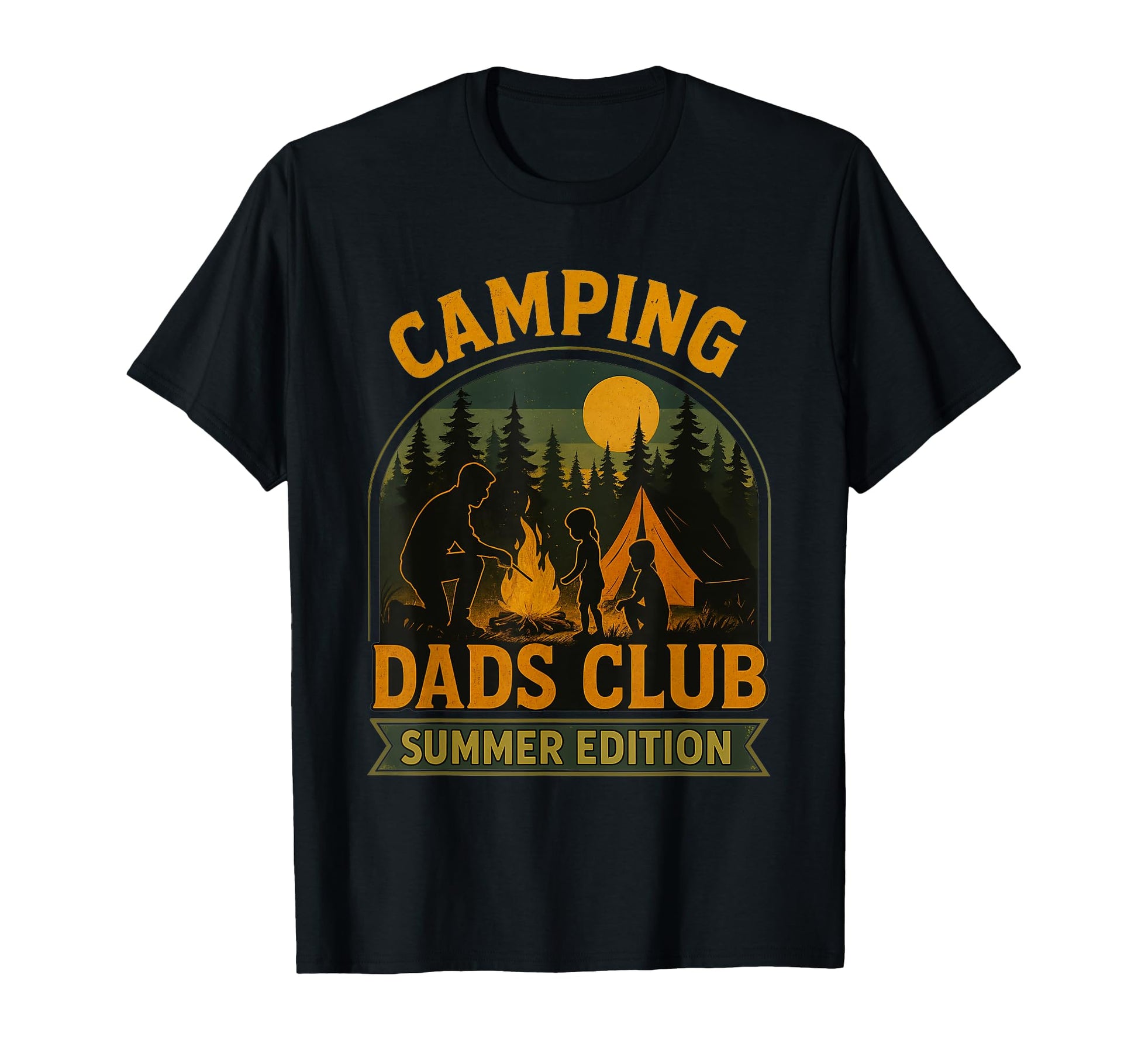 Camping Dad Summer Fire Pit Fun Outdoor T-Shirt - Graphic Print Unisex - T-Shirt, Sweatshirt, Hoodie