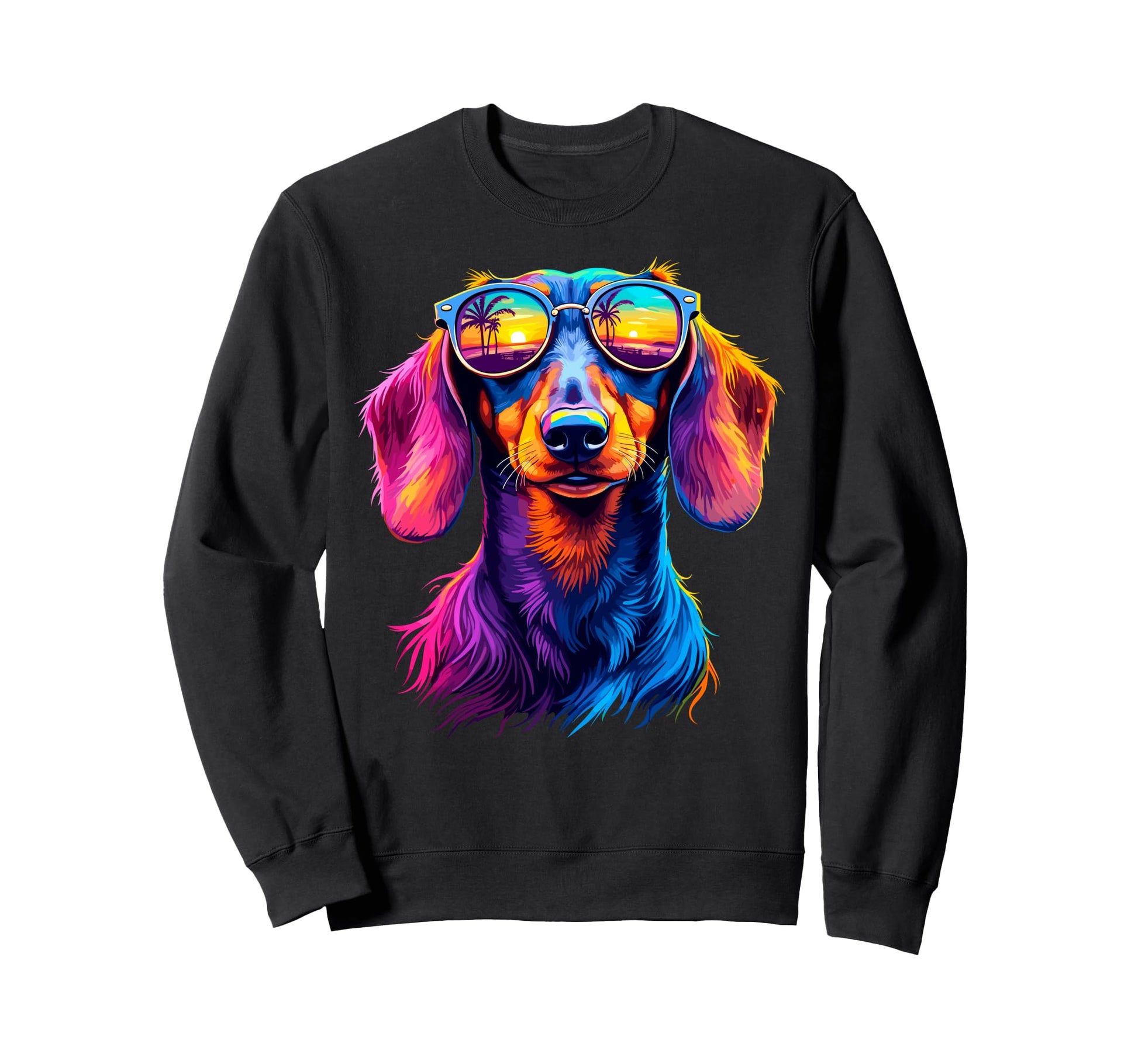 Pop Art Dachshund Lover Owner Puppy Sweatshirt - Streetwear Style Unisex - T-Shirt, Sweatshirt, Hoodie