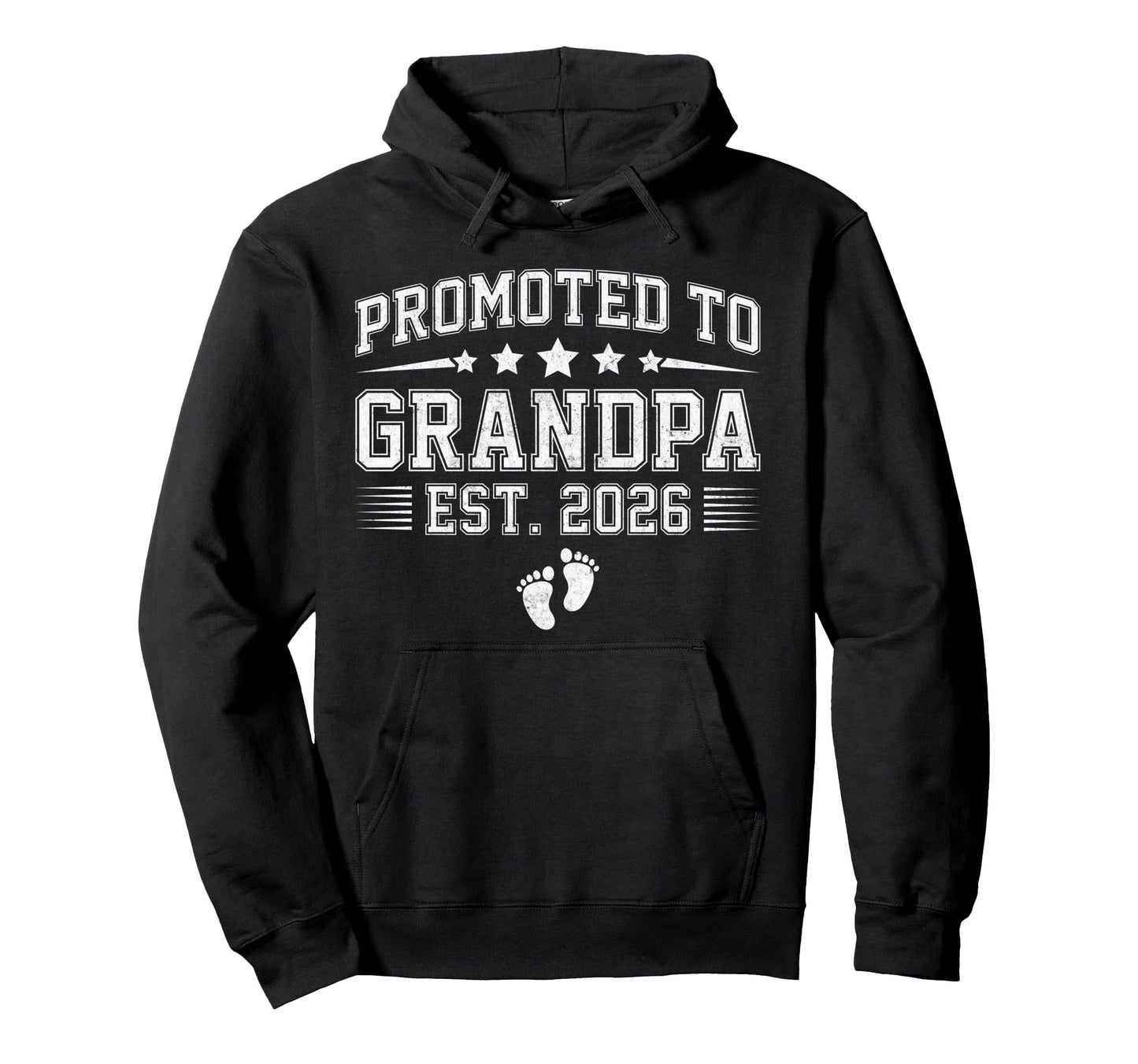 Promoted To Grandpa Est 2026 Pregnancy Hoodie - Novelty Apparel for Adults - T-Shirt, Sweatshirt, Hoodie