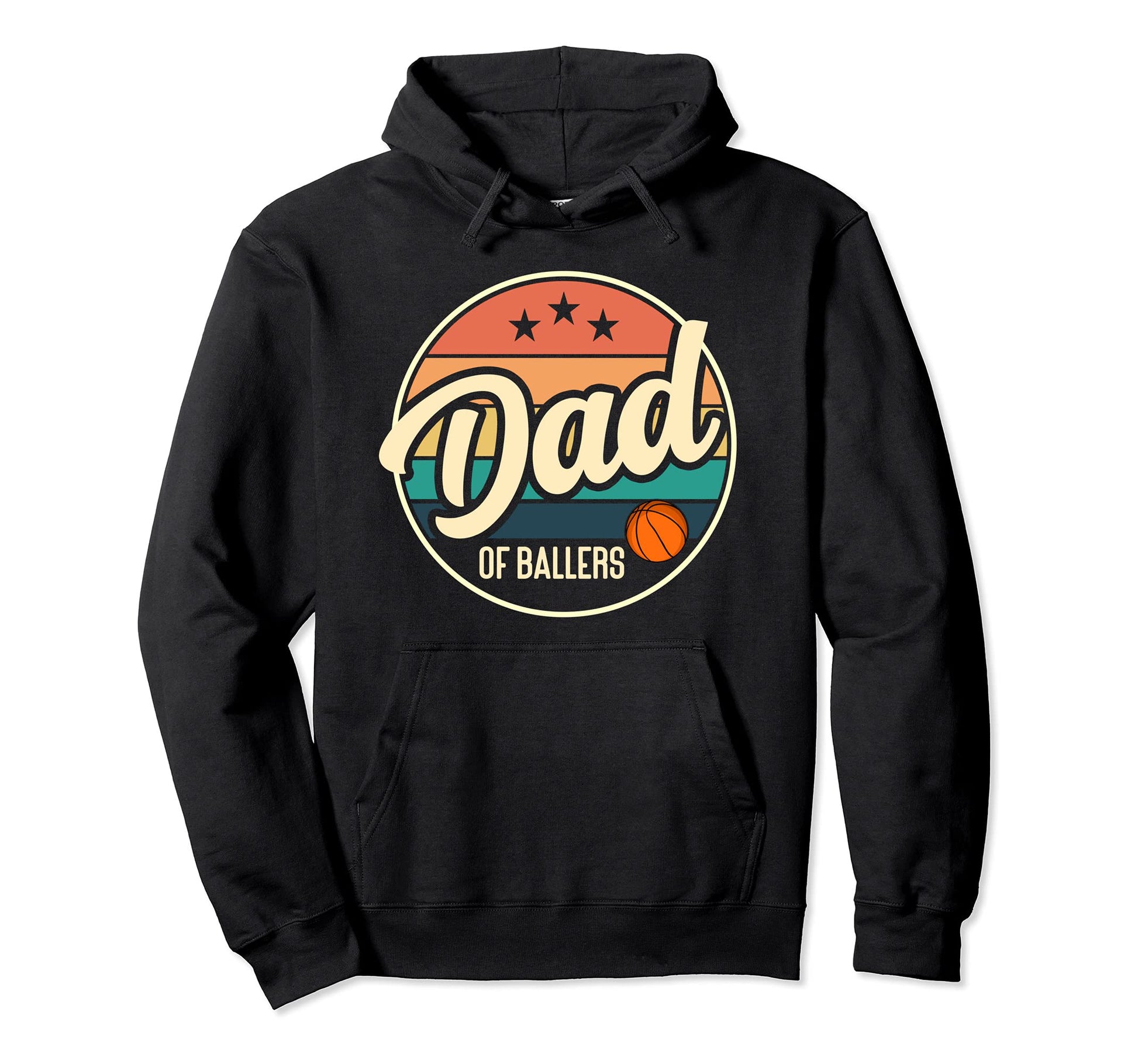 Dad Ballers Basketball Basketball Dad Hoodie - Fun Novelty Design Men Women - T-Shirt, Sweatshirt, Hoodie
