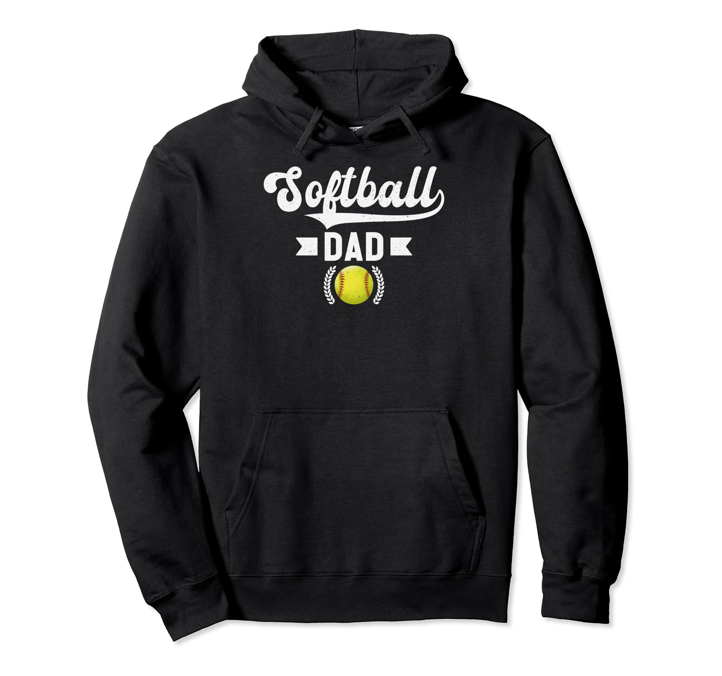 Softball Fathers Day Papa Softball Dad Hoodie - Graphic Print Men Women - T-Shirt, Sweatshirt, Hoodie