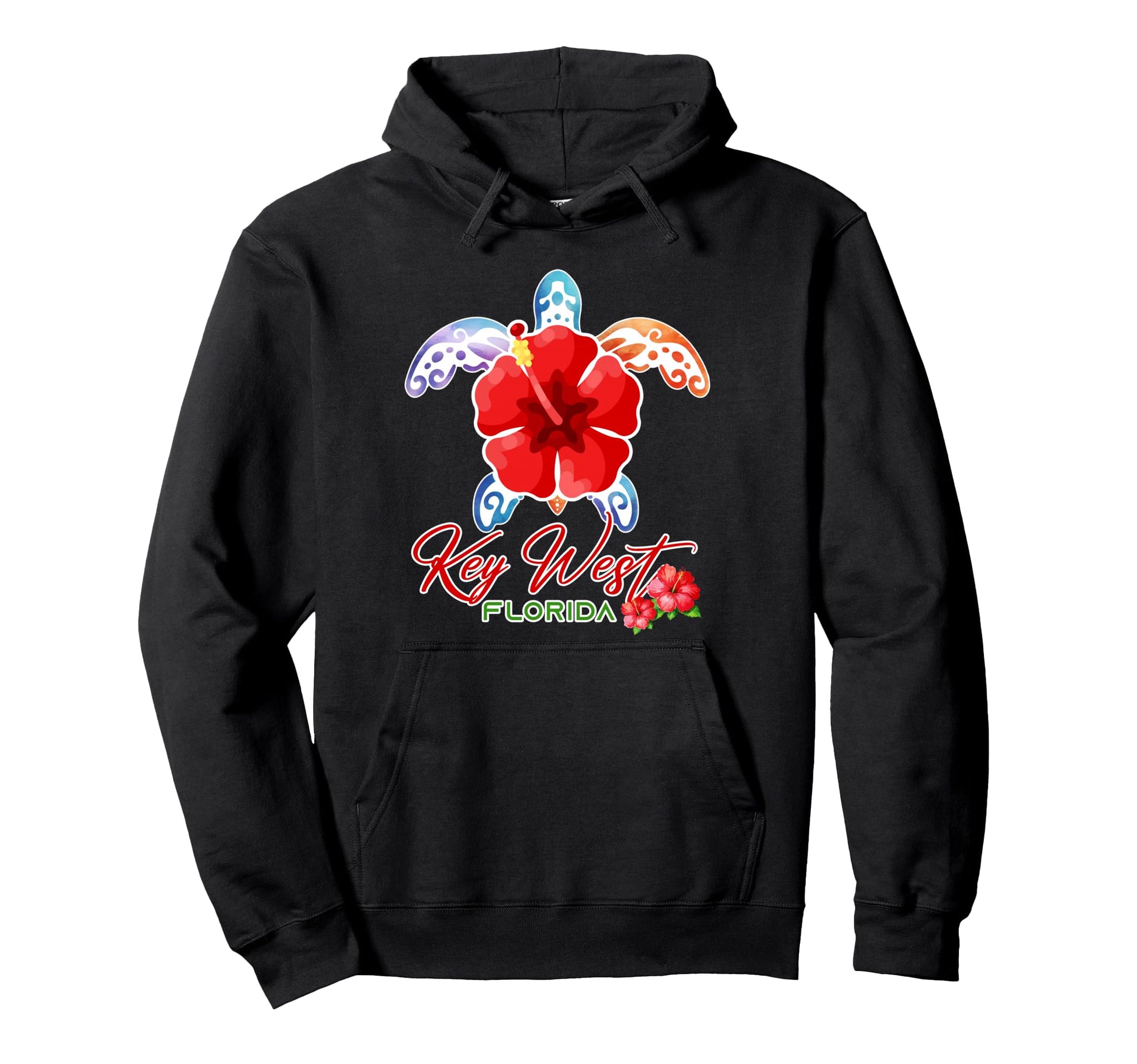 Key West Sea Turtle Tropical Florida Hoodie - Unique Graphic for Adults - T-Shirt, Sweatshirt, Hoodie