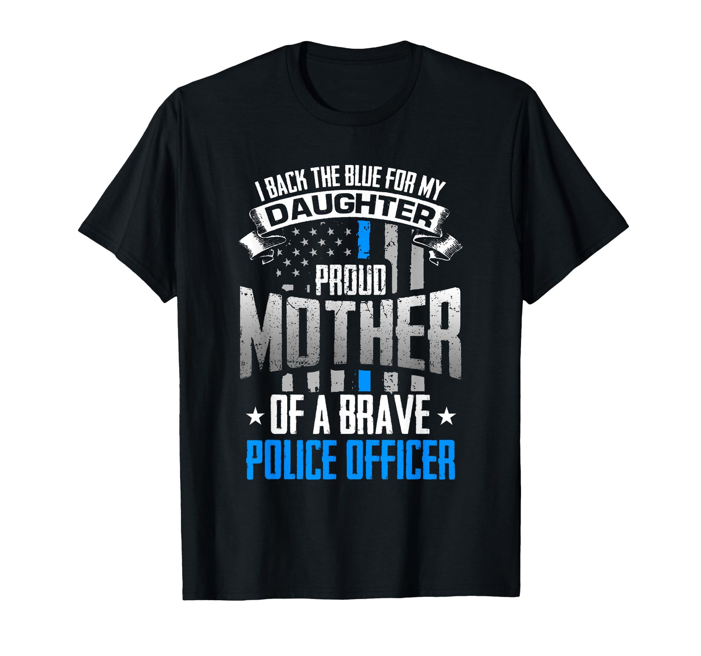 Back Blue My Daughter Proud Mother T-Shirt - Minimalist Print for Adults - T-Shirt, Sweatshirt, Hoodie