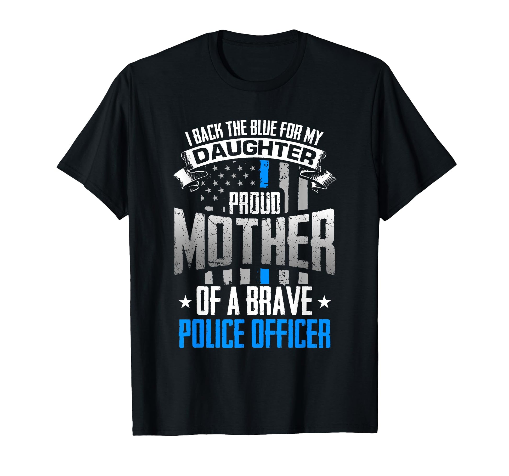 Back Blue My Daughter Proud Mother T-Shirt - Minimalist Print for Adults - T-Shirt, Sweatshirt, Hoodie