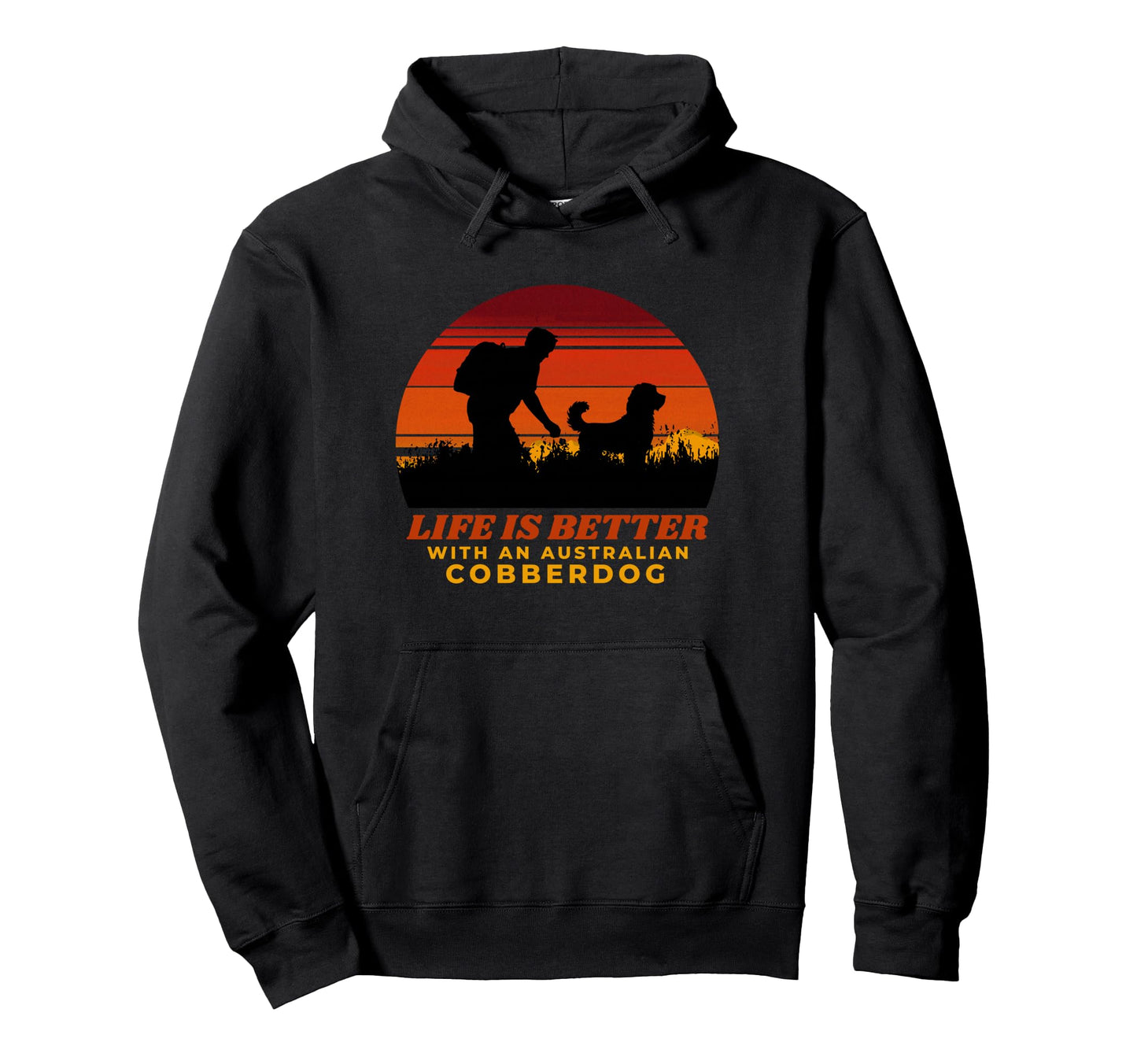 Life Is Better Australian Cobberdog Mens Hoodie - Graphic Print Unisex - T-Shirt, Sweatshirt, Hoodie
