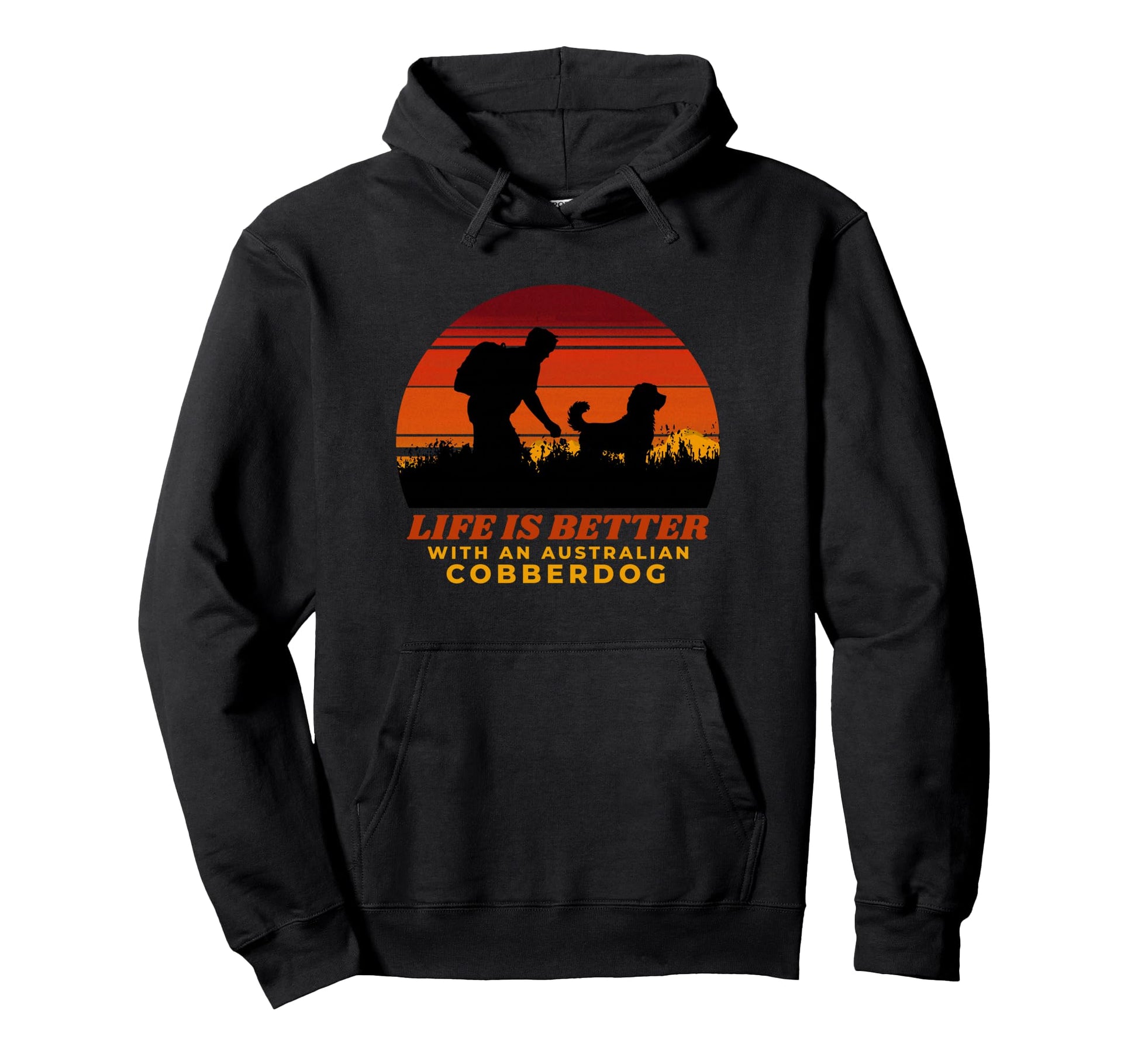 Life Is Better Australian Cobberdog Mens Hoodie - Graphic Print Unisex - T-Shirt, Sweatshirt, Hoodie