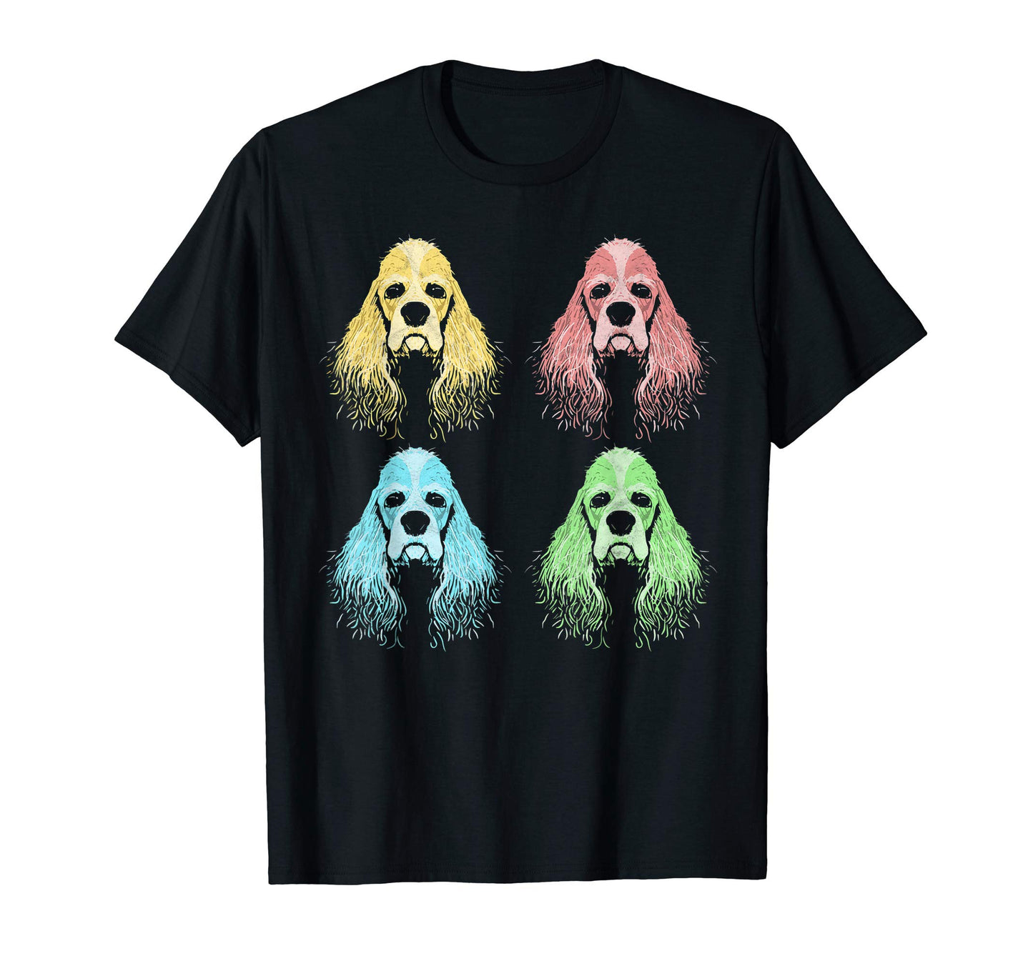 Funny Cocker Spaniel 80S Pop Art T-Shirt - Custom Art Print Unisex - T-Shirt, Sweatshirt, Hoodie