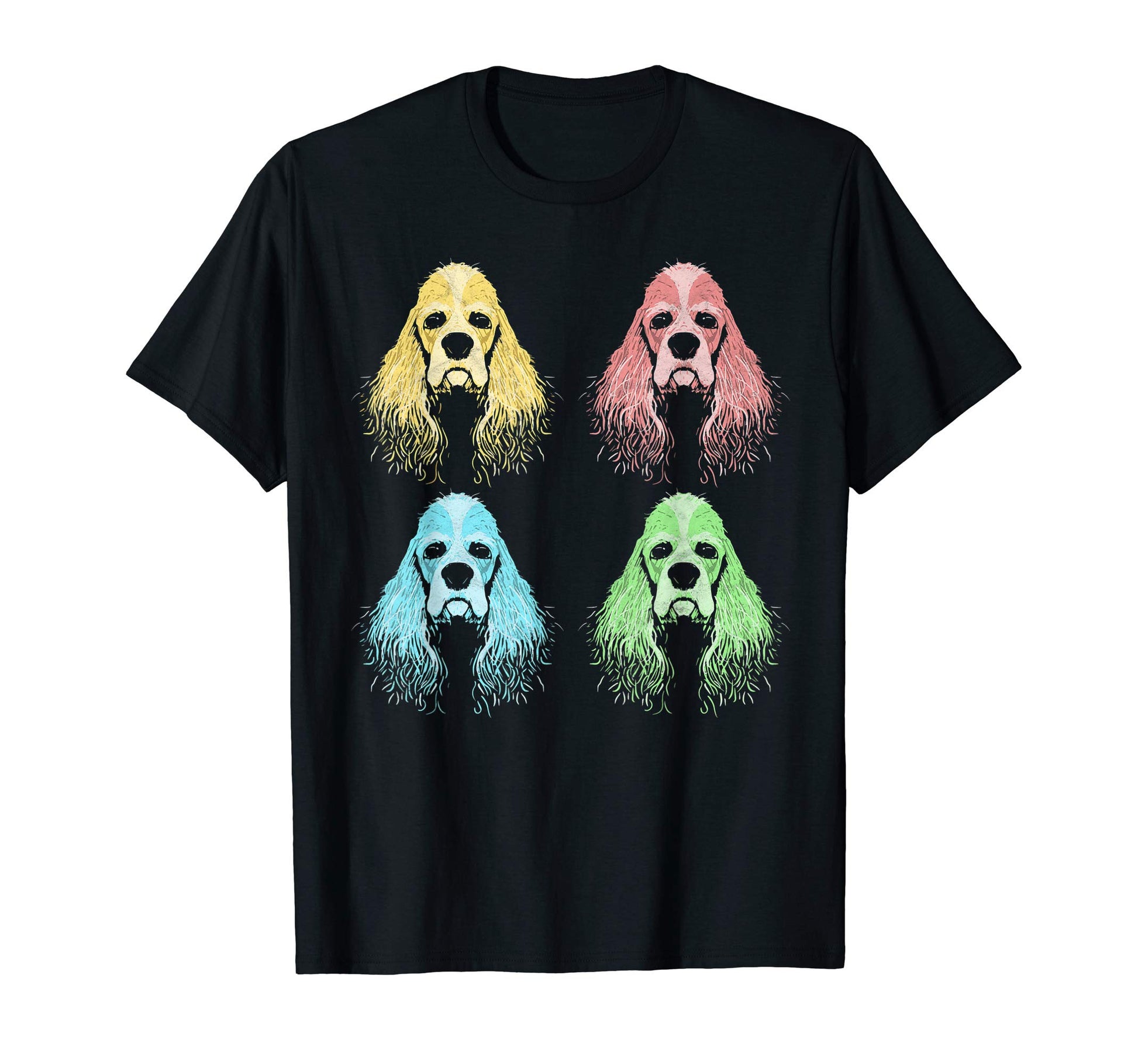 Funny Cocker Spaniel 80S Pop Art T-Shirt - Custom Art Print Unisex - T-Shirt, Sweatshirt, Hoodie