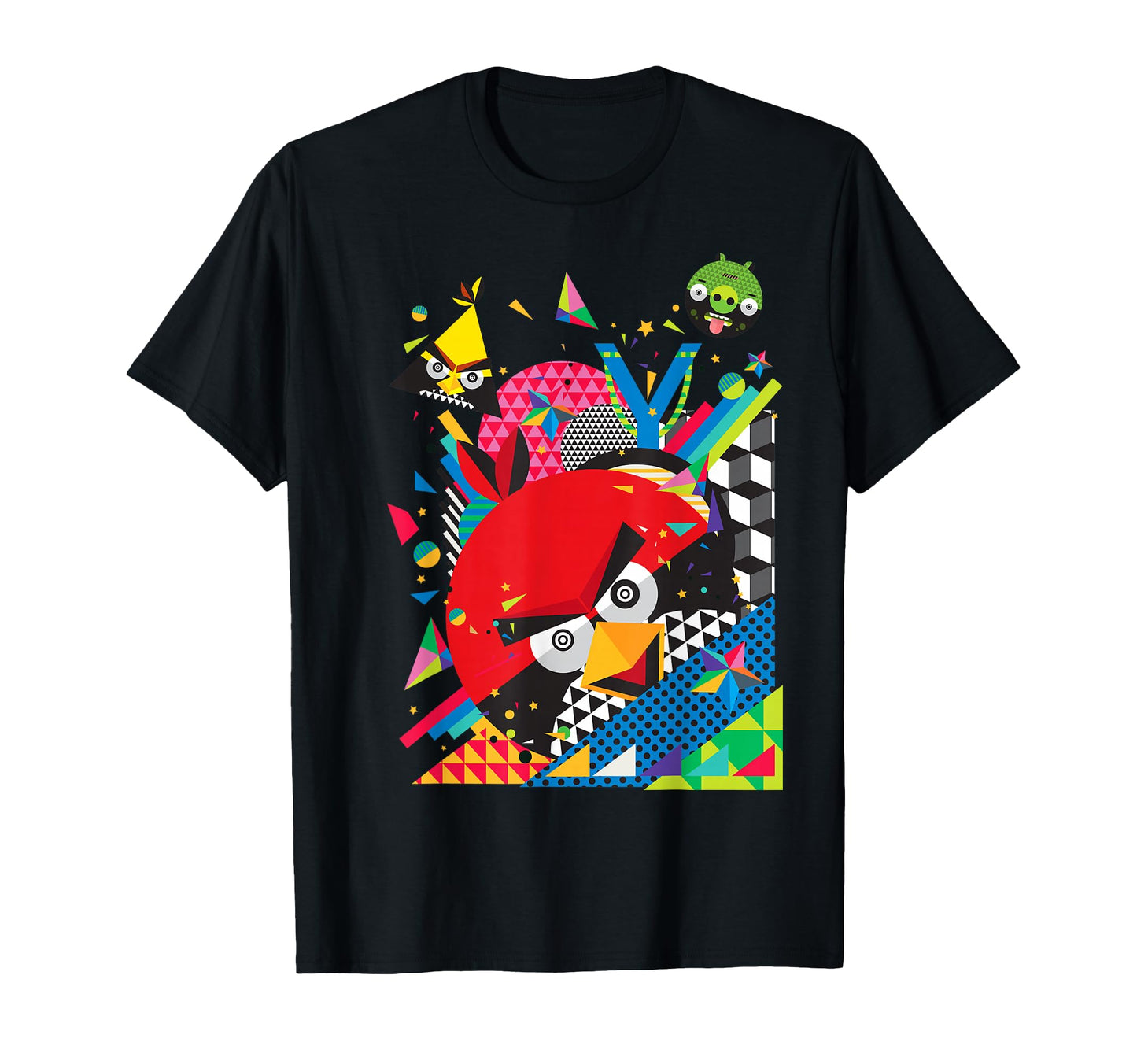 Angry Birds Geometric Pop Art T-Shirt - Fun Novelty Design Unisex - T-Shirt, Sweatshirt, Hoodie