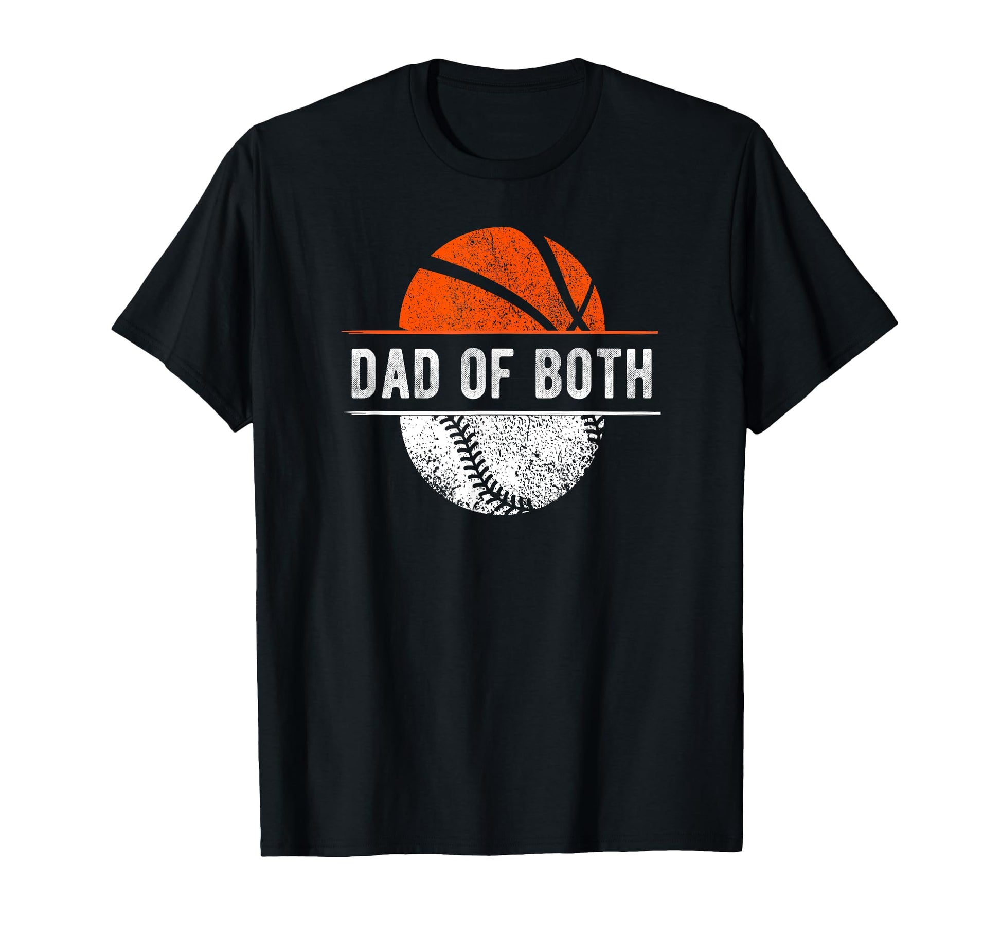 Dad Both Basketball Baseball Dad Ballers T-Shirt - Graphic Print Men Women - T-Shirt, Sweatshirt, Hoodie