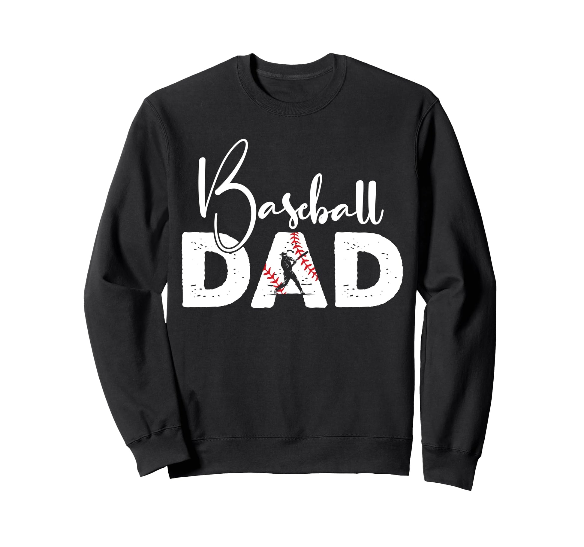 Baseball Dad Funny Heart Present Sweatshirt - Minimalist Print Men Women - T-Shirt, Sweatshirt, Hoodie