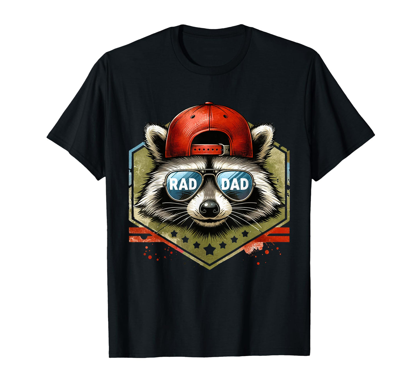 Rad Dad Raccoon Sunglasses Funny T-Shirt - Aesthetic Graphic for Adults - T-Shirt, Sweatshirt, Hoodie