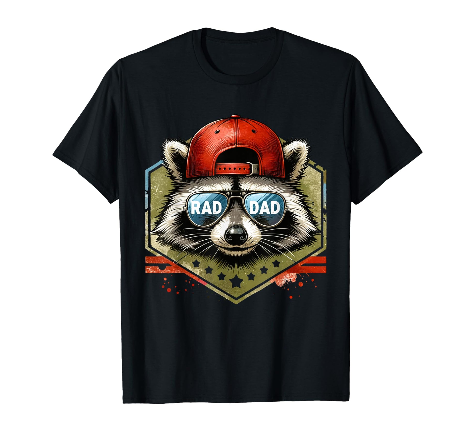 Rad Dad Raccoon Sunglasses Funny T-Shirt - Aesthetic Graphic for Adults - T-Shirt, Sweatshirt, Hoodie