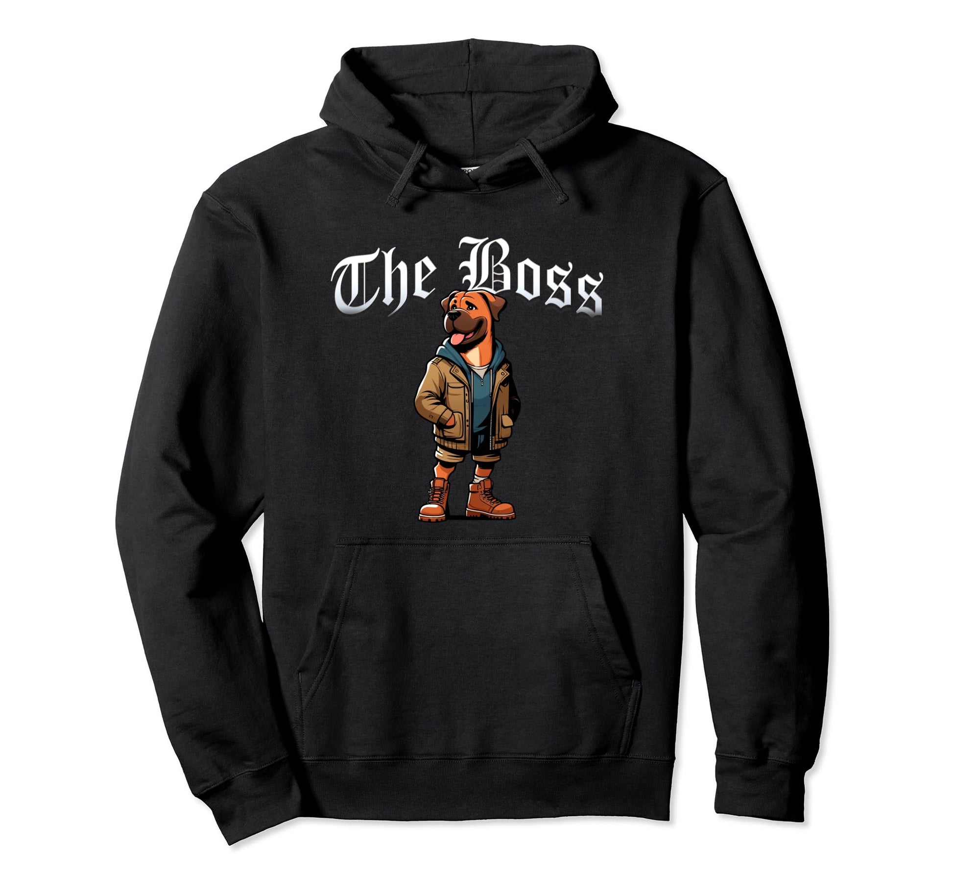 Fila Brasilleiro Dog Boss Jacket Hoodie - Fun Novelty Design for Adults - T-Shirt, Sweatshirt, Hoodie