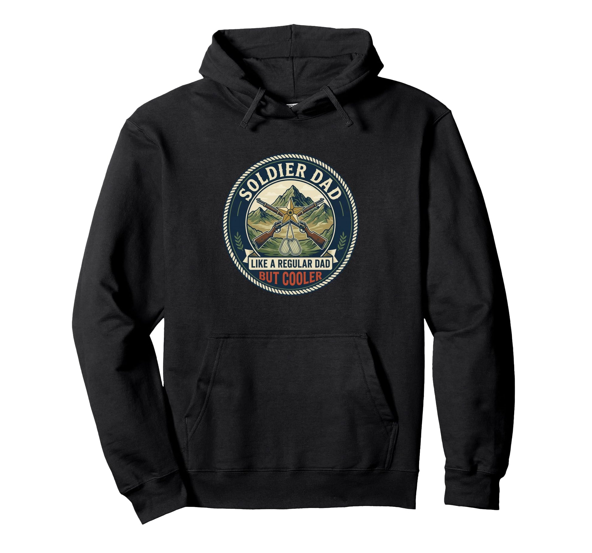 Soldier Dad Military Veteran Army Hoodie - Aesthetic Graphic for Adults - T-Shirt, Sweatshirt, Hoodie