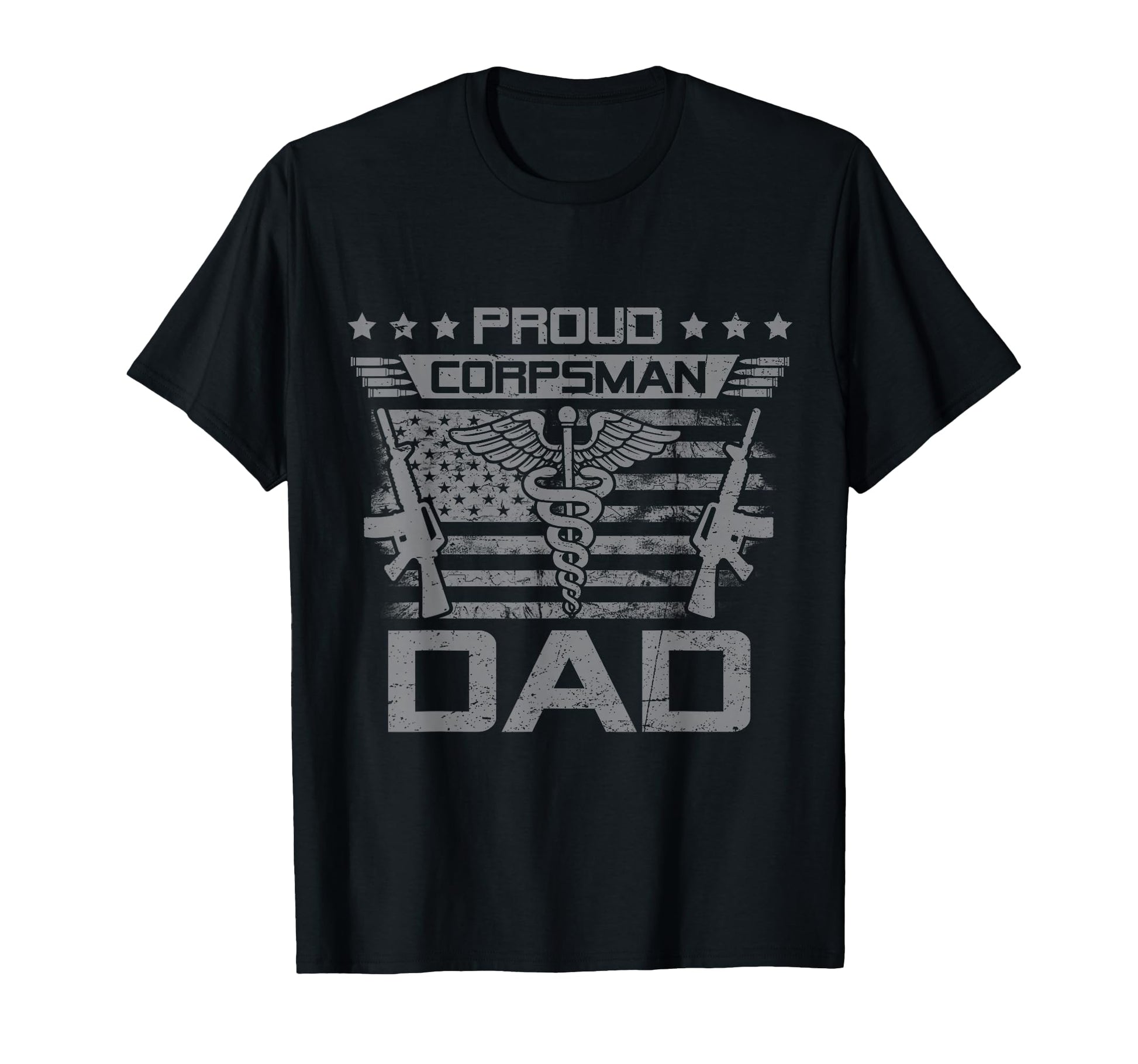Proud Corpsman Dad Flag Usa Family Matching T-Shirt - Graphic Print Unisex - T-Shirt, Sweatshirt, Hoodie