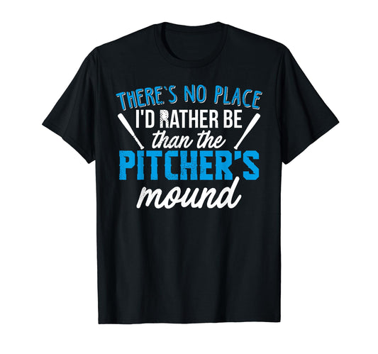 Baseball Pitchers Mound Funny Gift T-Shirt - Custom Art Print Unisex - T-Shirt, Sweatshirt, Hoodie