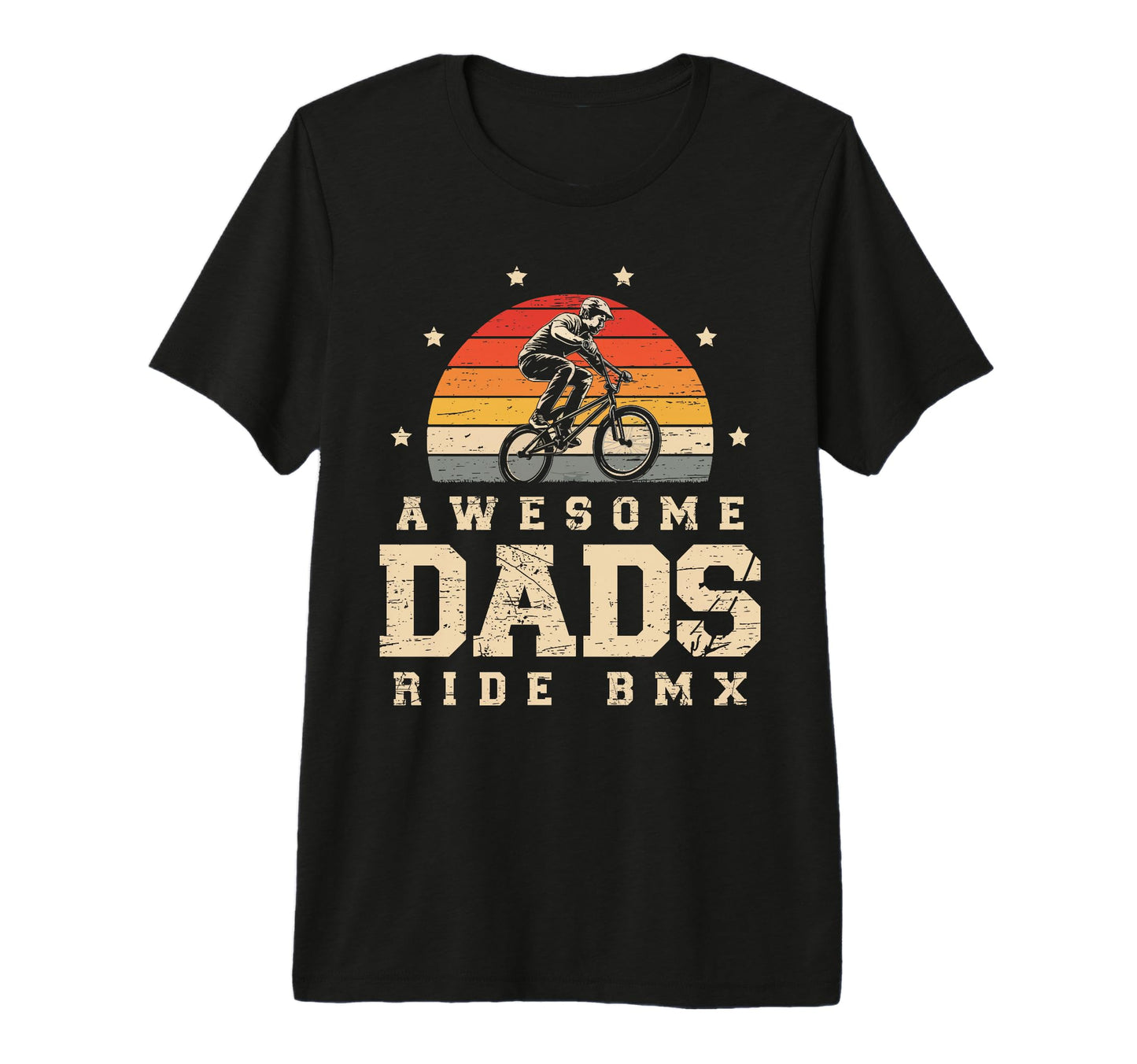 Awesome Dads Ride Bmx Bike Sunset Tri T-Shirt - Streetwear Style Unisex - T-Shirt, Sweatshirt, Hoodie