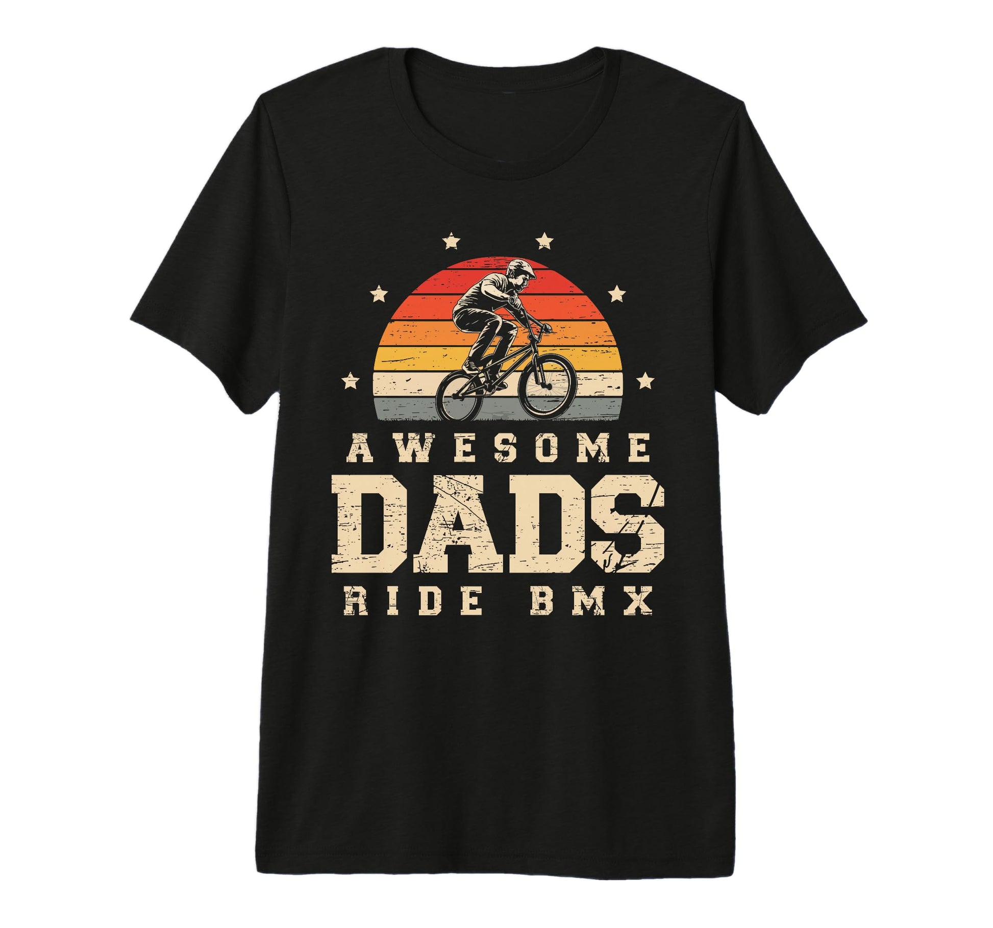 Awesome Dads Ride Bmx Bike Sunset Tri T-Shirt - Streetwear Style Unisex - T-Shirt, Sweatshirt, Hoodie