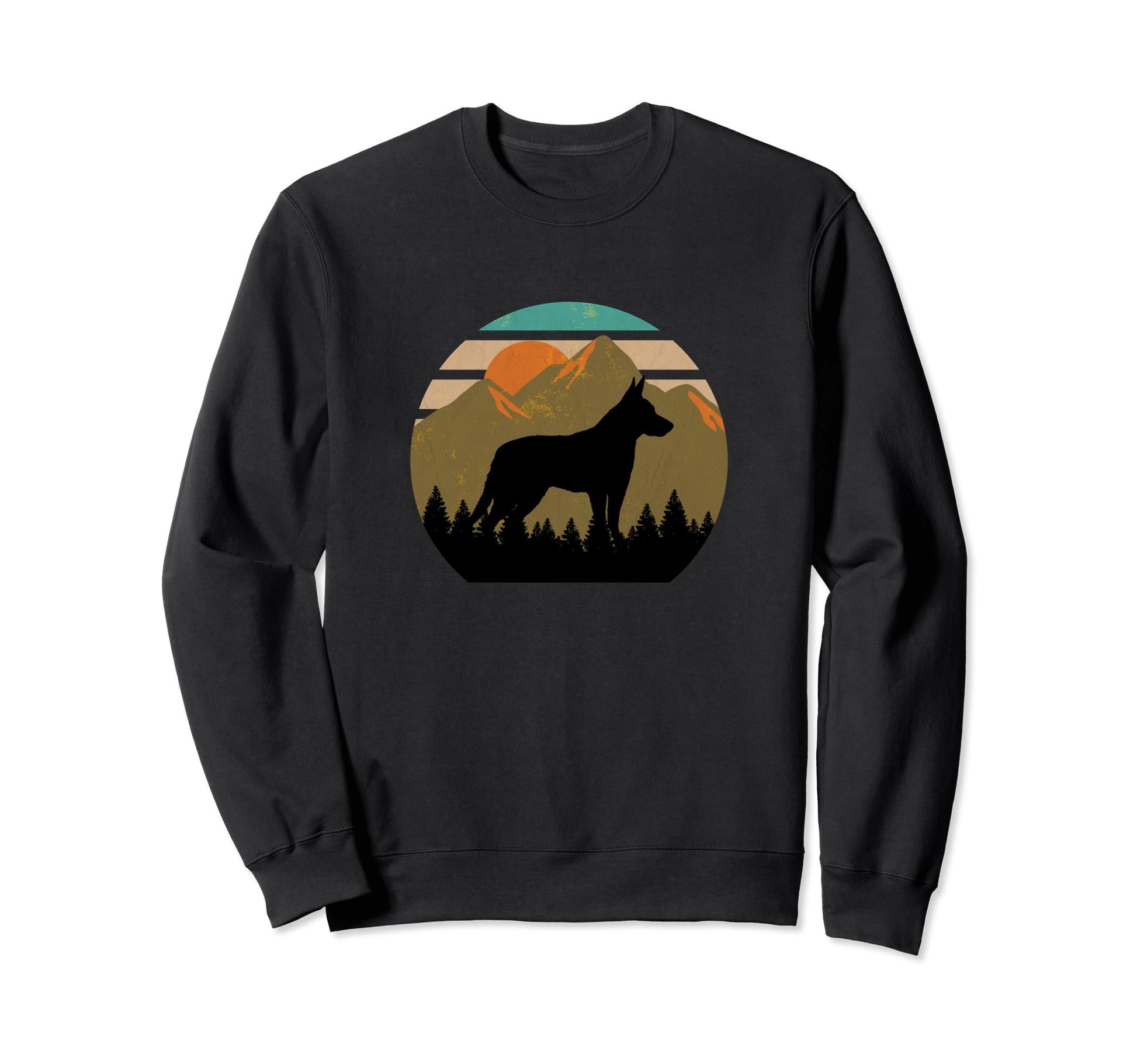 Koolie Dog Sunset Mountains Sweatshirt - Streetwear Style Men Women - T-Shirt, Sweatshirt, Hoodie