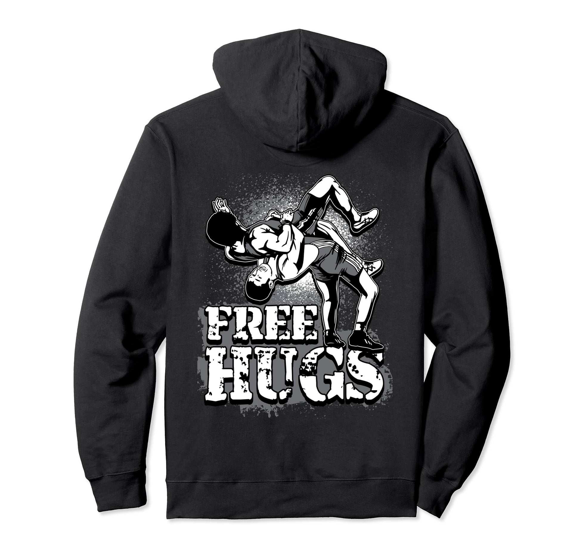 Wrestling Free Hugs Hoodie - Fun Novelty Design Men Women - T-Shirt, Sweatshirt, Hoodie