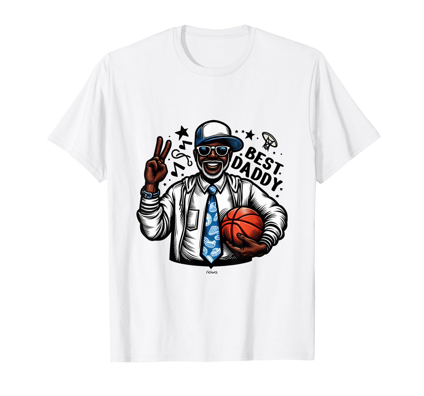Mens Best Daddy Basketball And Peace T-Shirt - Trendy Graphic for Adults - T-Shirt, Sweatshirt, Hoodie