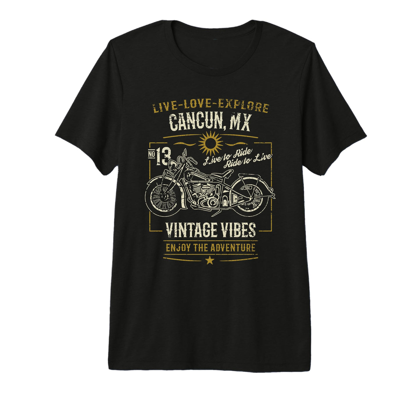 Cancun Mx Mexico Distressed T-Shirt - Minimalist Print Men Women - T-Shirt, Sweatshirt, Hoodie