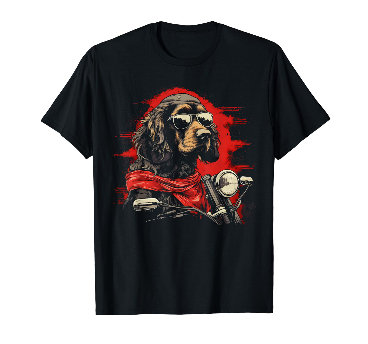 Motorcycle Dad Biker Dog Funny Cocker T-Shirt - Aesthetic Graphic Unisex - T-Shirt, Sweatshirt, Hoodie