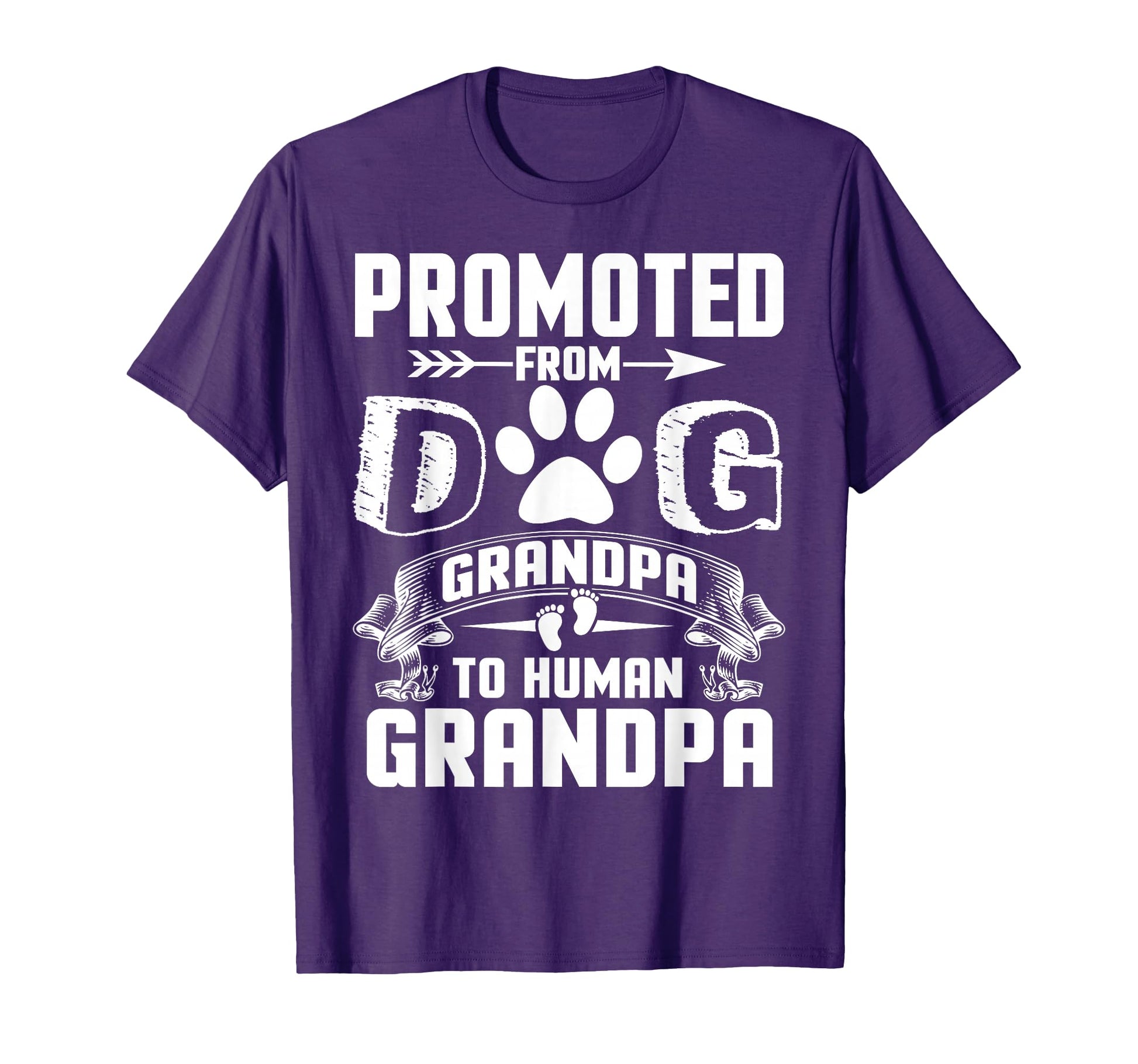 Promoted From Dog Grandpa To Human T-Shirt - Minimalist Print Unisex - T-Shirt, Sweatshirt, Hoodie