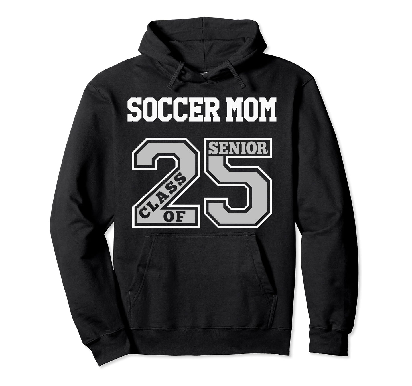 Senior Soccer Mom 2025 Groovy Soccer Hoodie - Streetwear Style for Adults - T-Shirt, Sweatshirt, Hoodie