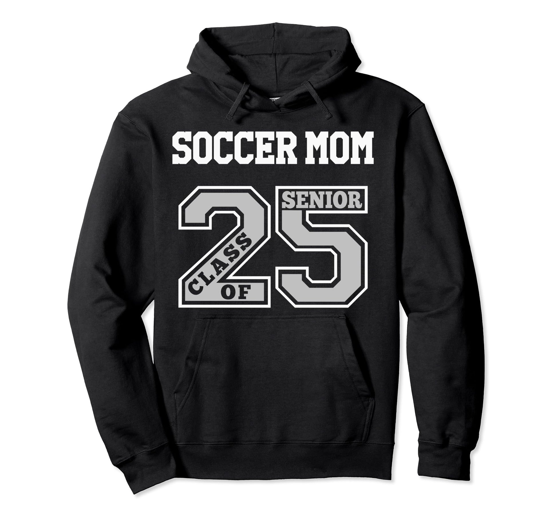 Senior Soccer Mom 2025 Groovy Soccer Hoodie - Streetwear Style for Adults - T-Shirt, Sweatshirt, Hoodie