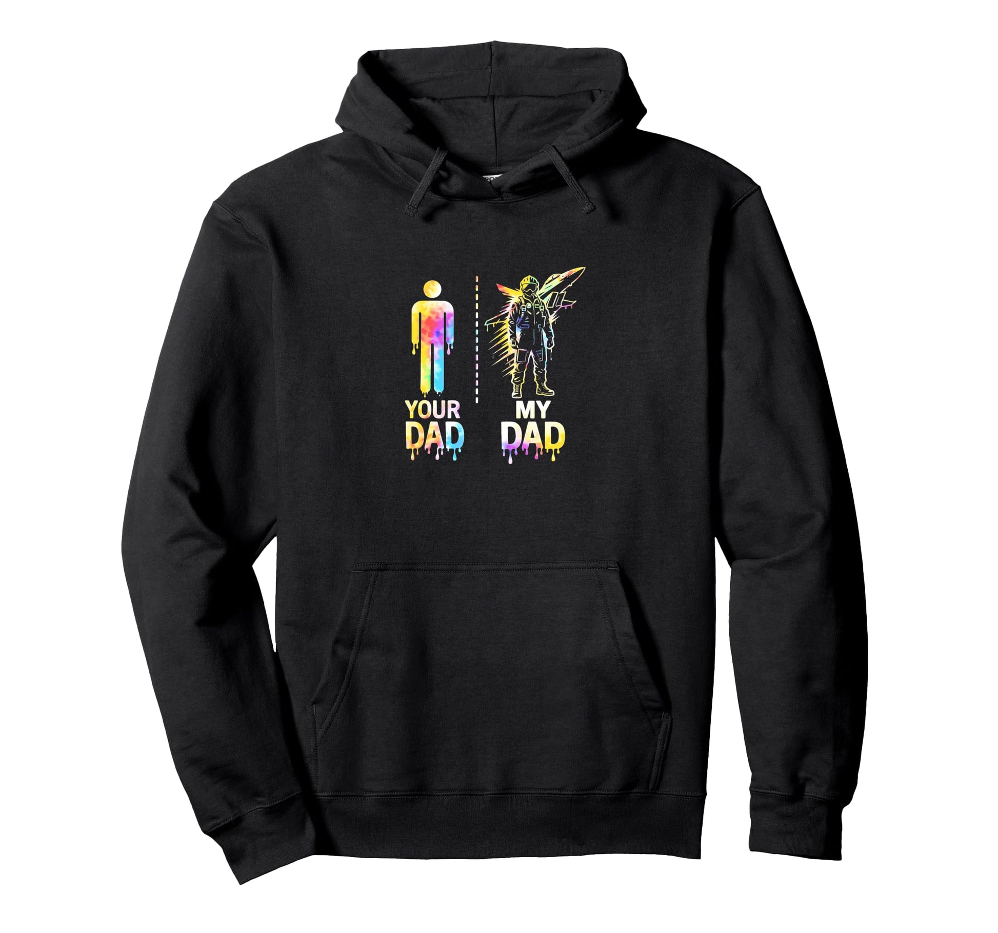 Military Pilot My Dad Vs Yours Funny Hoodie - Minimalist Print Unisex - T-Shirt, Sweatshirt, Hoodie