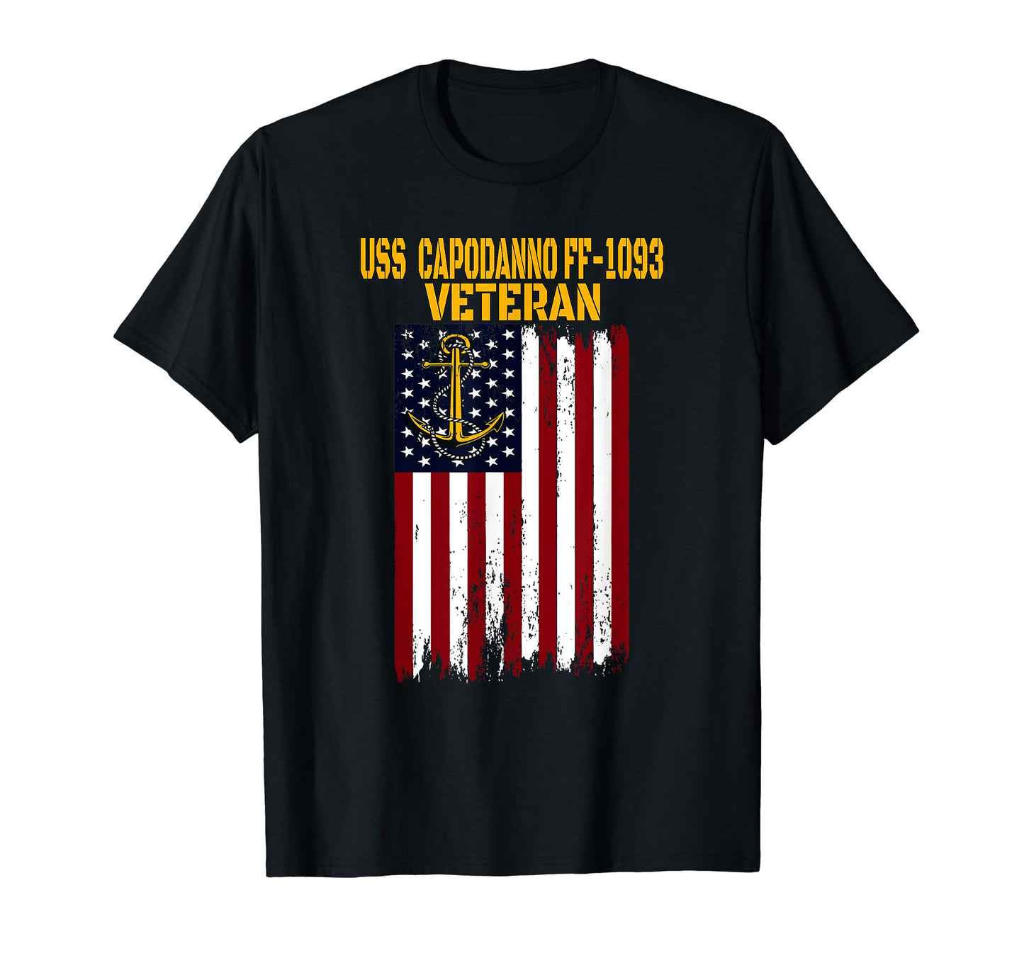 Uss Capodanno Ff 1093 Frigate T-Shirt - Novelty Apparel for Adults - T-Shirt, Sweatshirt, Hoodie