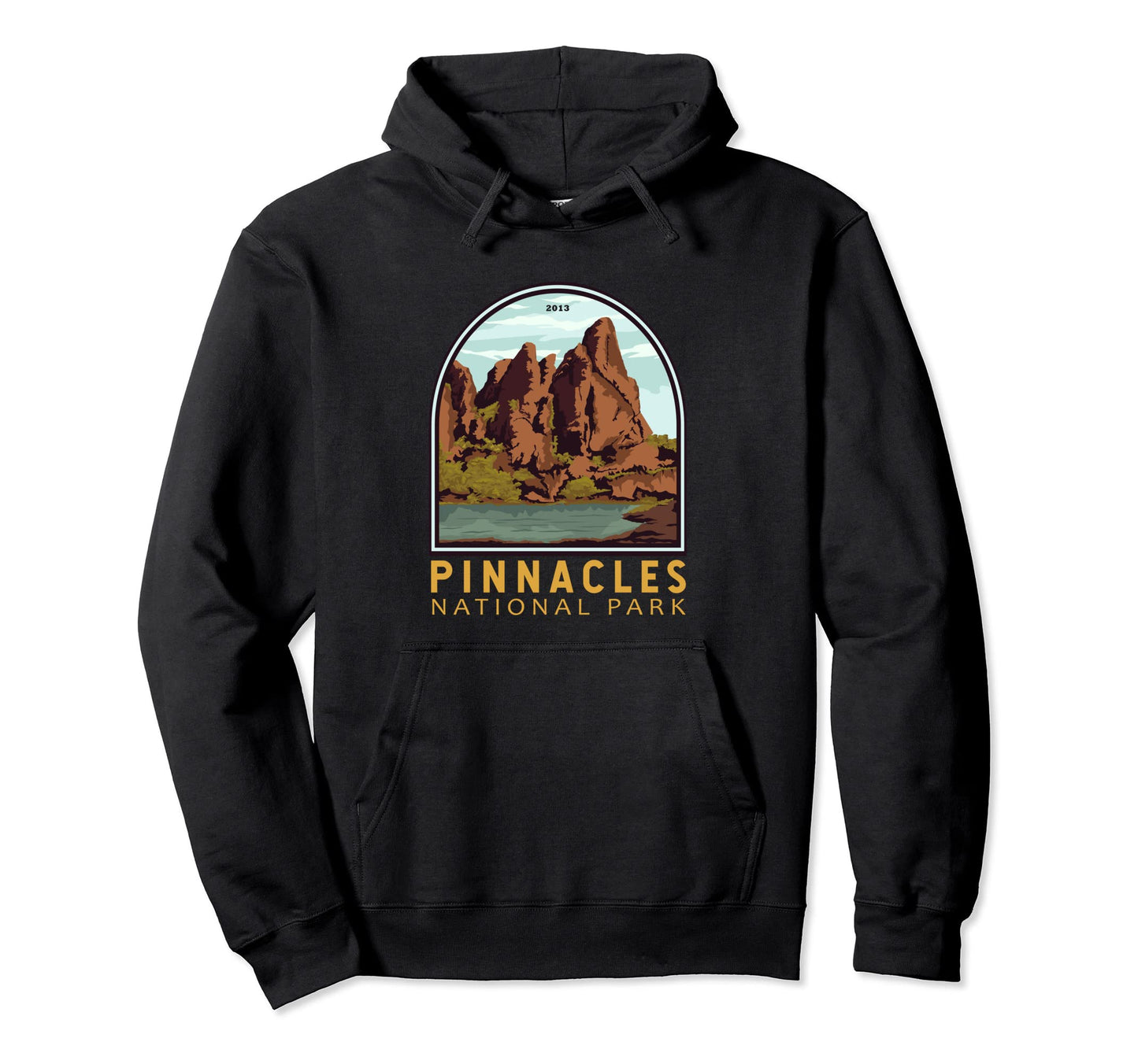 Pinnacles National Park Emblem Hoodie - Unique Graphic Unisex - T-Shirt, Sweatshirt, Hoodie