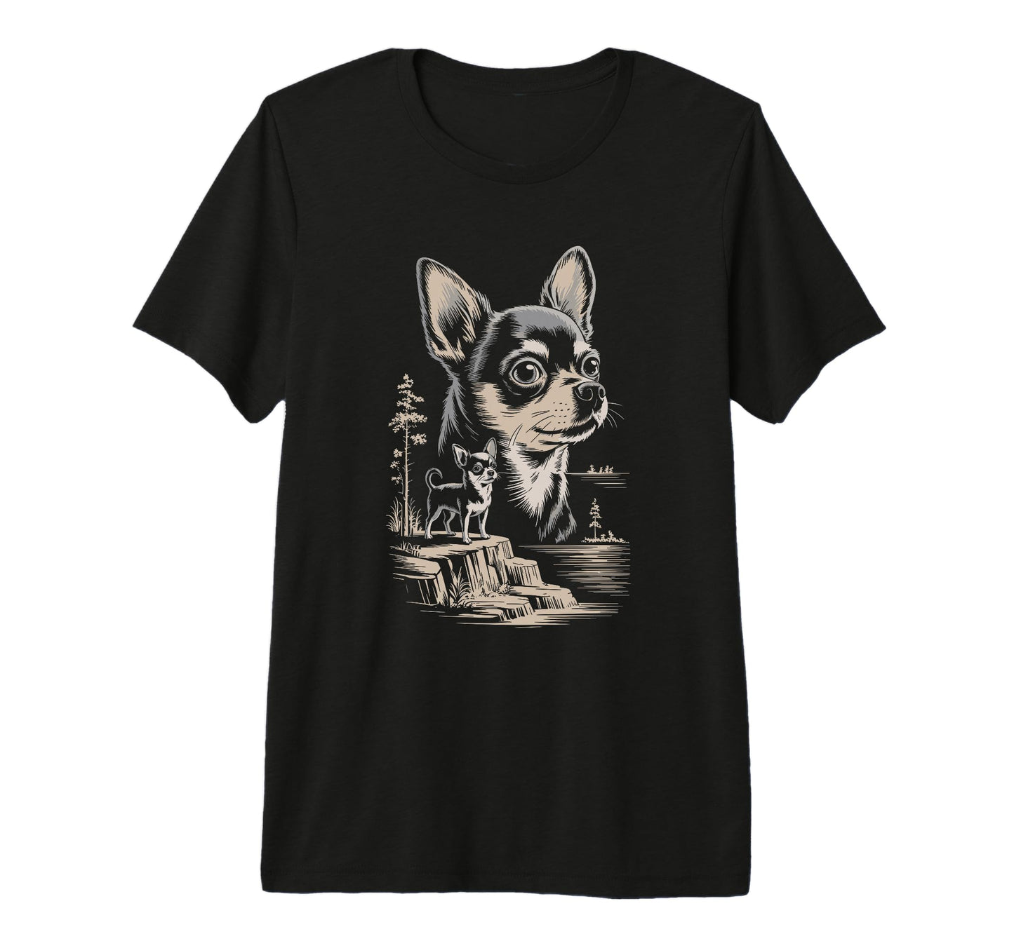 Mom Dad Chihuahua Dog Owner Hiking T-Shirt - Streetwear Style for Adults - T-Shirt, Sweatshirt, Hoodie