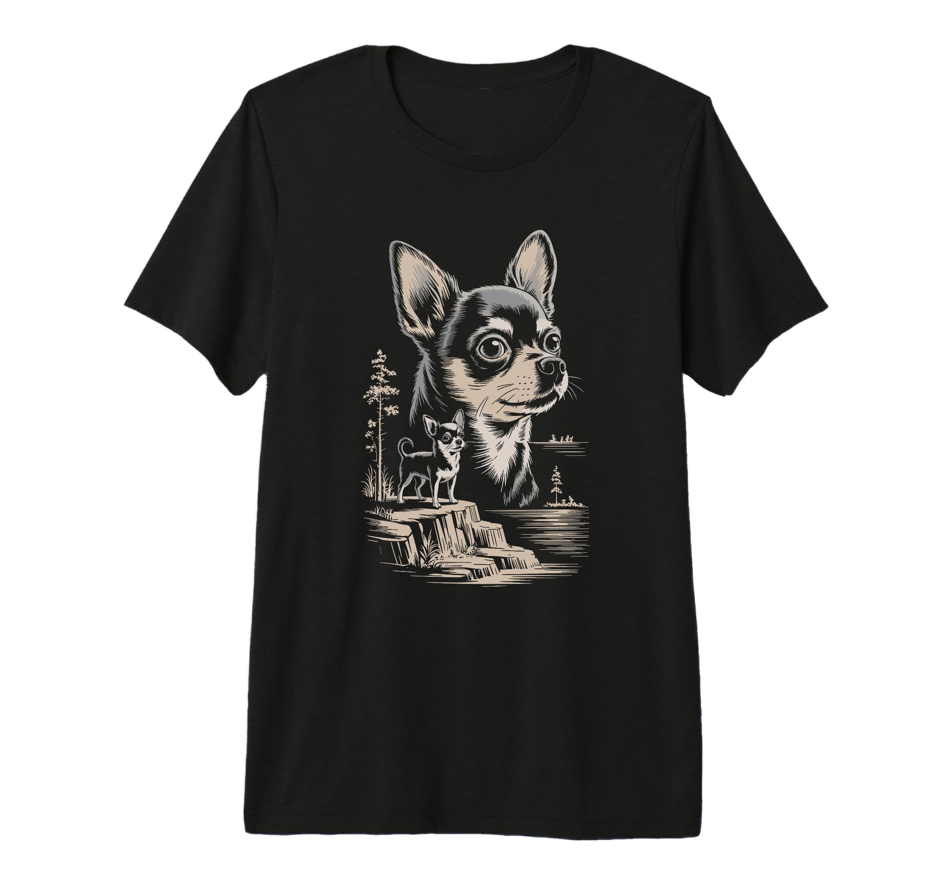 Mom Dad Chihuahua Dog Owner Hiking T-Shirt - Streetwear Style for Adults - T-Shirt, Sweatshirt, Hoodie