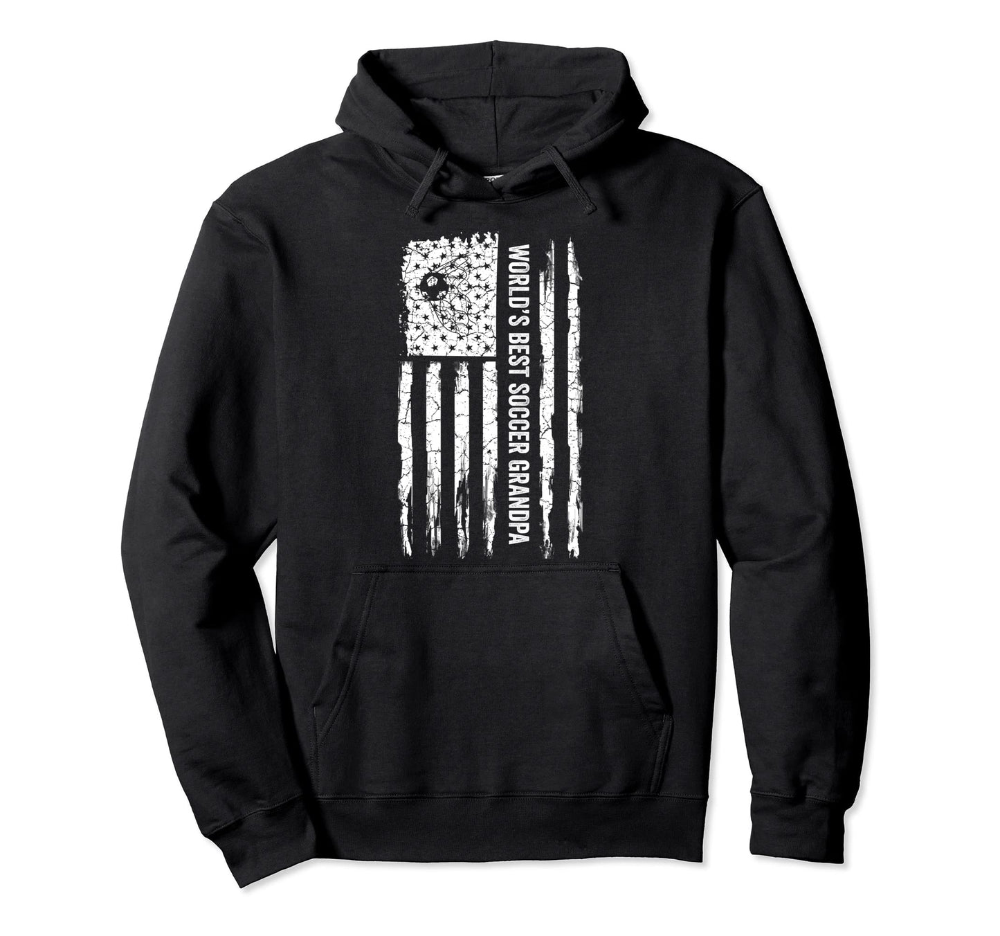 Usa Flag Worlds Best Soccer Grandpa Hoodie - Minimalist Print Unisex - T-Shirt, Sweatshirt, Hoodie