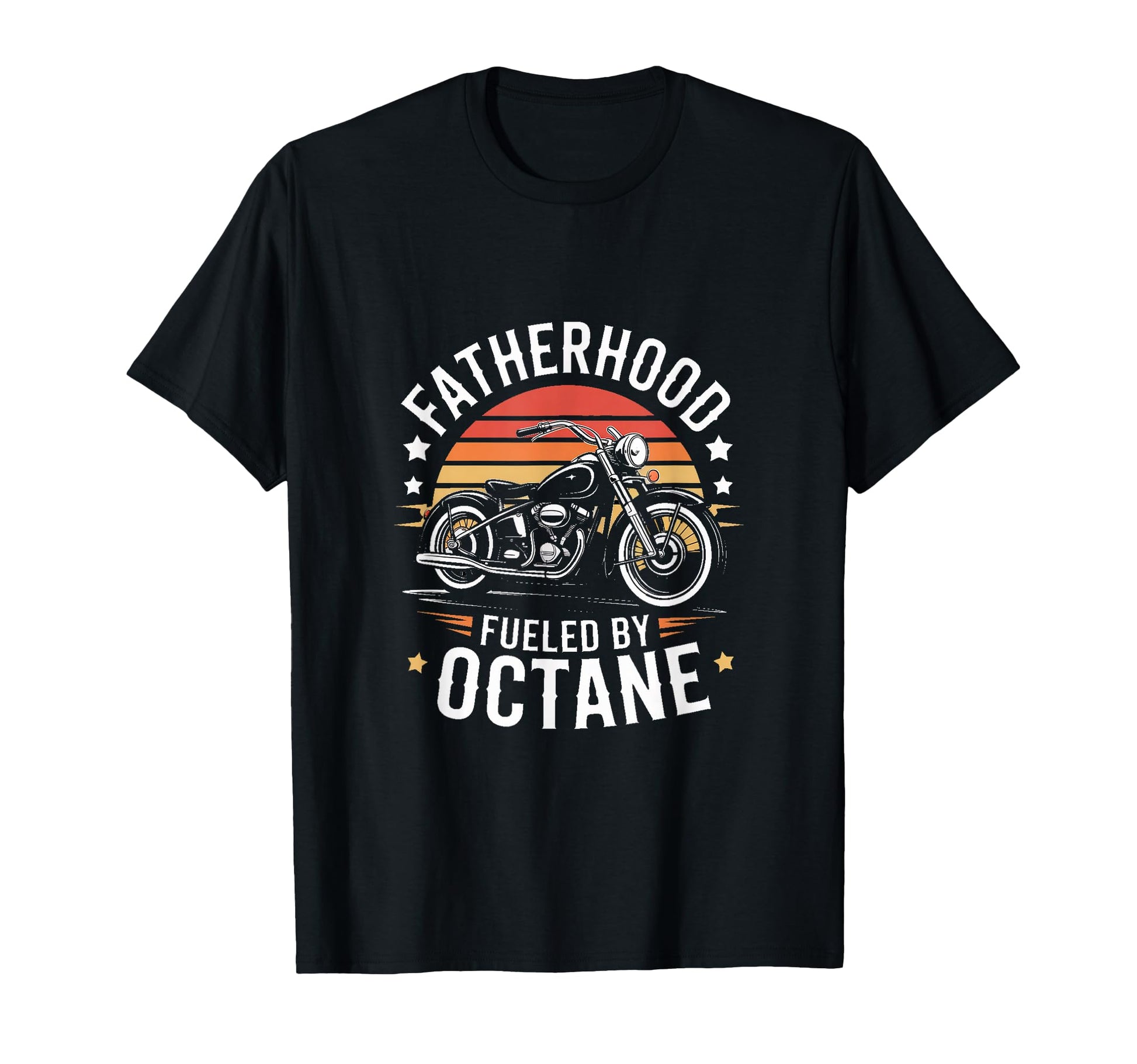 Biker Father Fatherhood Fueled Octane T-Shirt - Novelty Apparel for Adults - T-Shirt, Sweatshirt, Hoodie