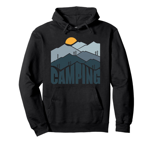 Camping Nature Adventure Wilderness Hoodie - Minimalist Print Men Women - T-Shirt, Sweatshirt, Hoodie