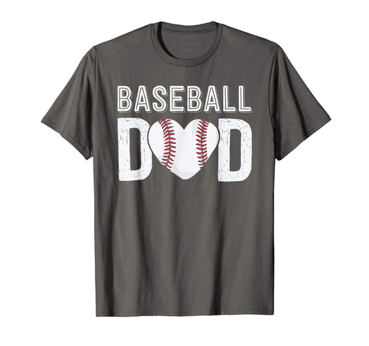 Baseball Dad Papa Fathers Day Gift Him T-Shirt - Graphic Print Men Women - T-Shirt, Sweatshirt, Hoodie