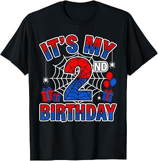 Its My 2nd Birthday Boy 2 Year Old Spider Web Birthday Party T-Shirt Unisex T-shirt, Sweatshirt, Hoodie, Long Sleeve Tee - T-Shirt, Sweatshirt, Hoodie