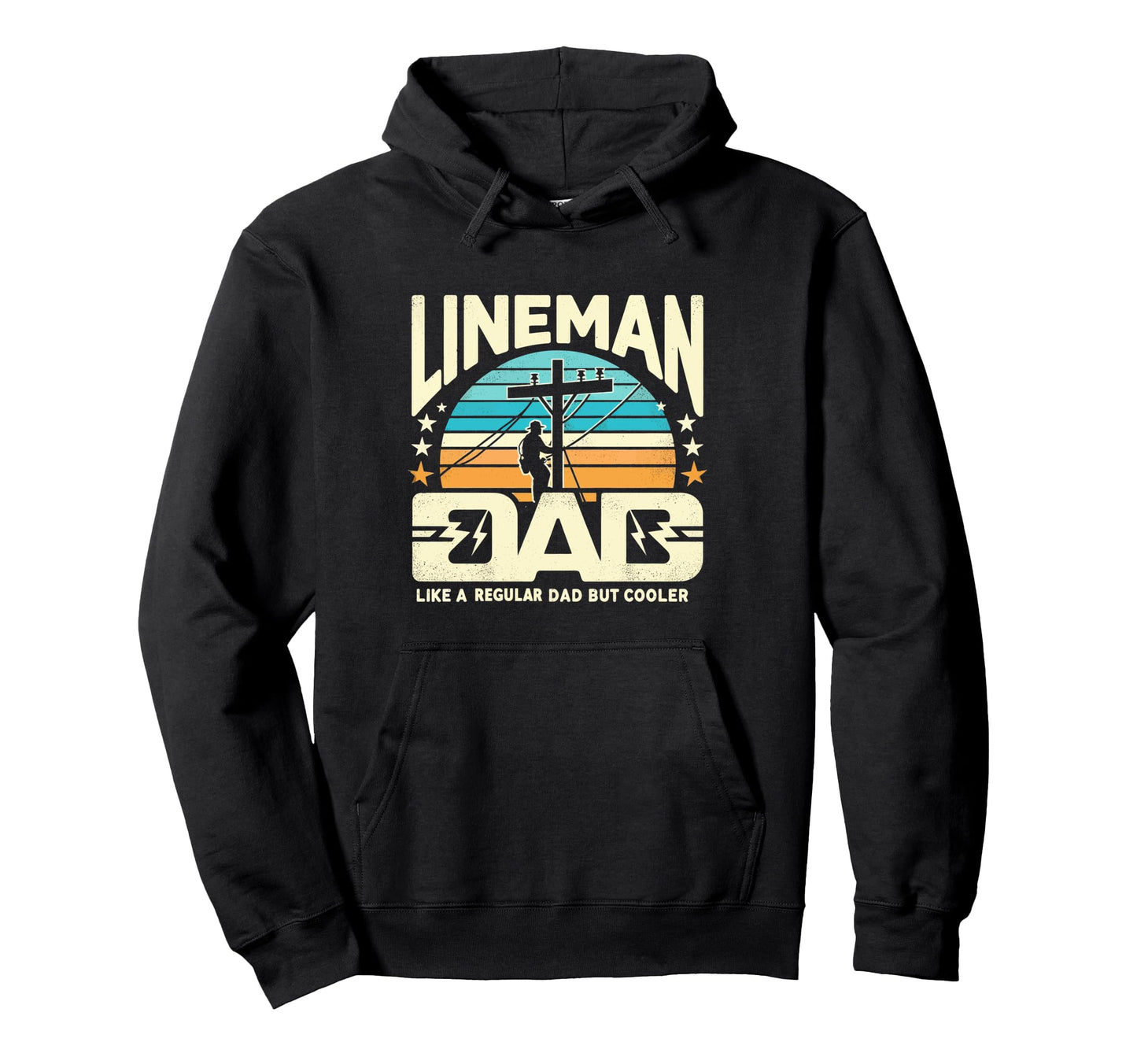 Lineman Dad But Cooler Funny Lineman Hoodie - Aesthetic Graphic Men Women - T-Shirt, Sweatshirt, Hoodie