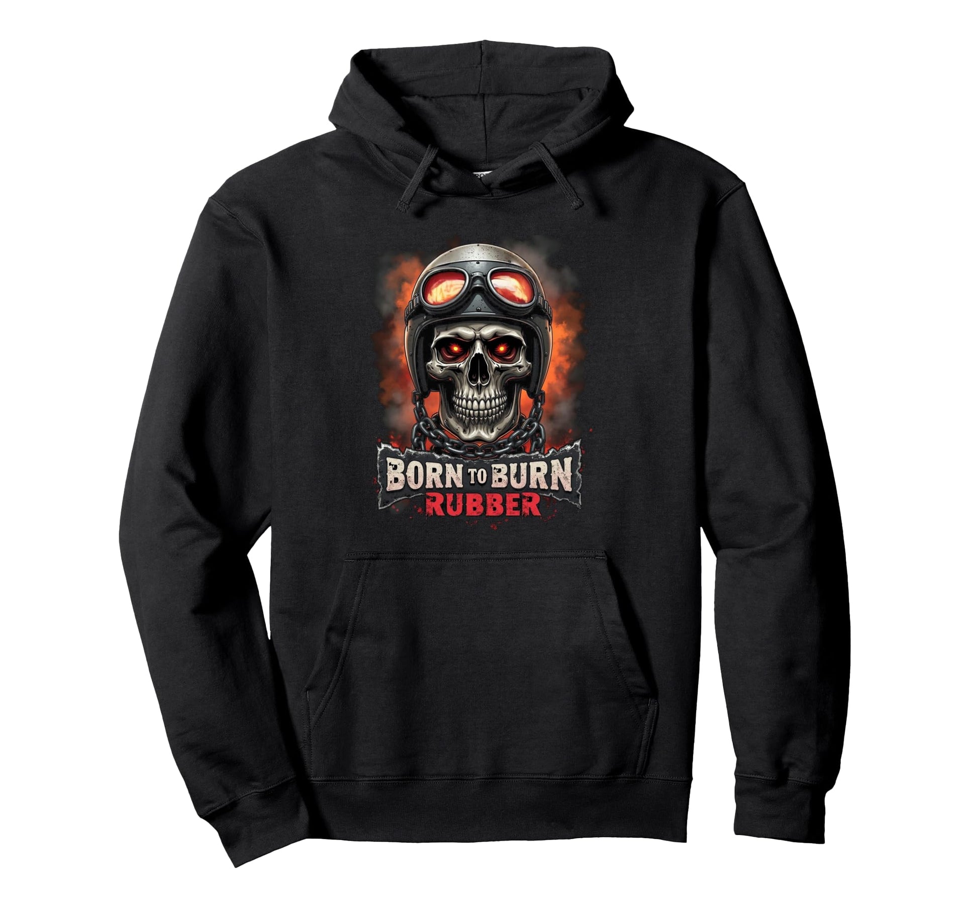 Skull Helmet Gear Punk Rock Biker Hoodie - Streetwear Style for Adults - T-Shirt, Sweatshirt, Hoodie