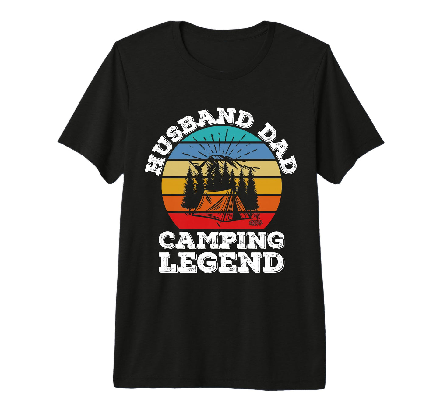 Husband Dad Camping Legend Tri Blend T-Shirt - Aesthetic Graphic for Adults - T-Shirt, Sweatshirt, Hoodie
