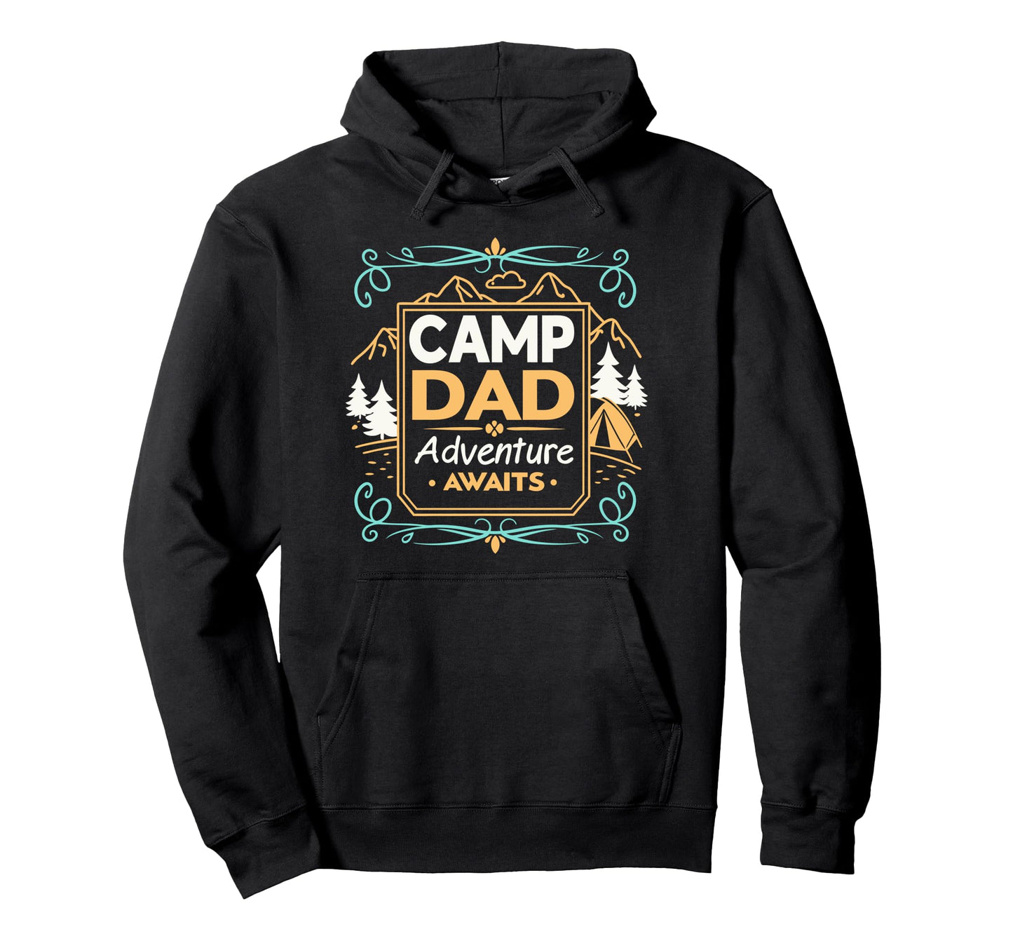 Outdoor Dad Adventure Awaits Fathers Hoodie - Novelty Apparel for Adults - T-Shirt, Sweatshirt, Hoodie