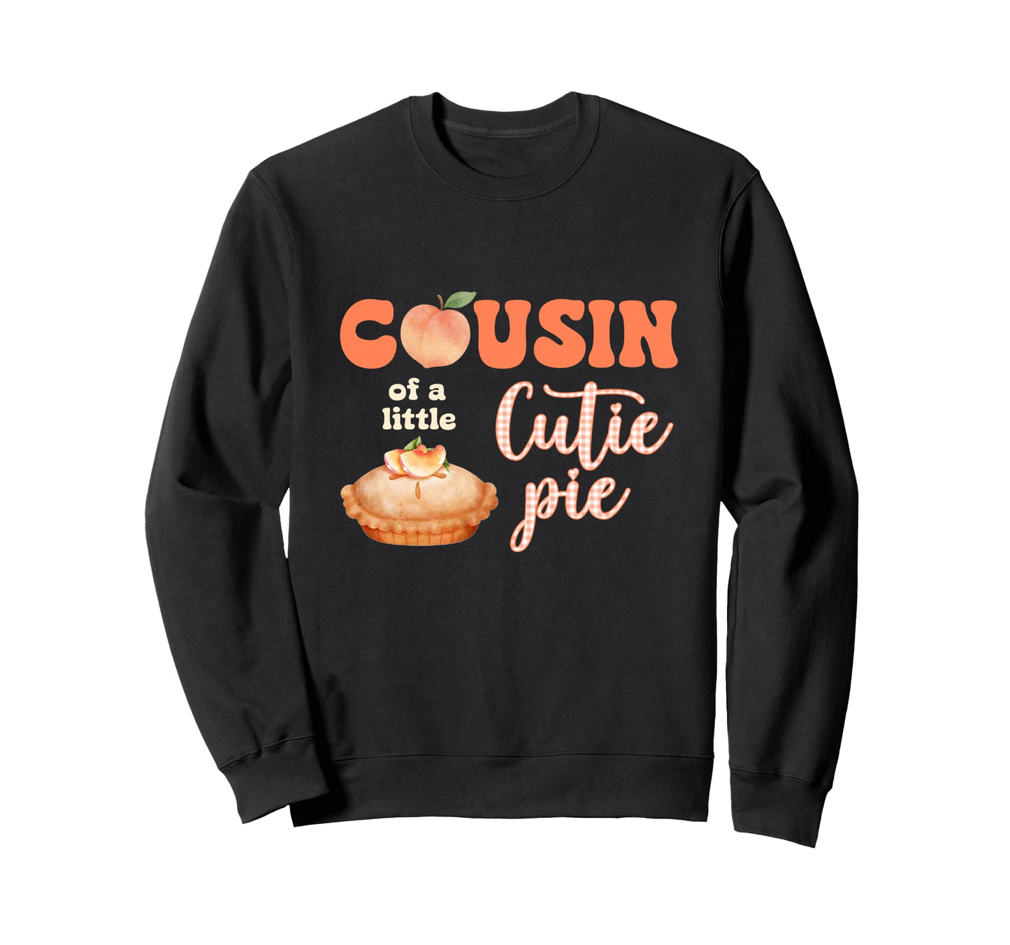 Cousin Little Cutie Peach Pie Bow Sweatshirt - Graphic Print Men Women - T-Shirt, Sweatshirt, Hoodie