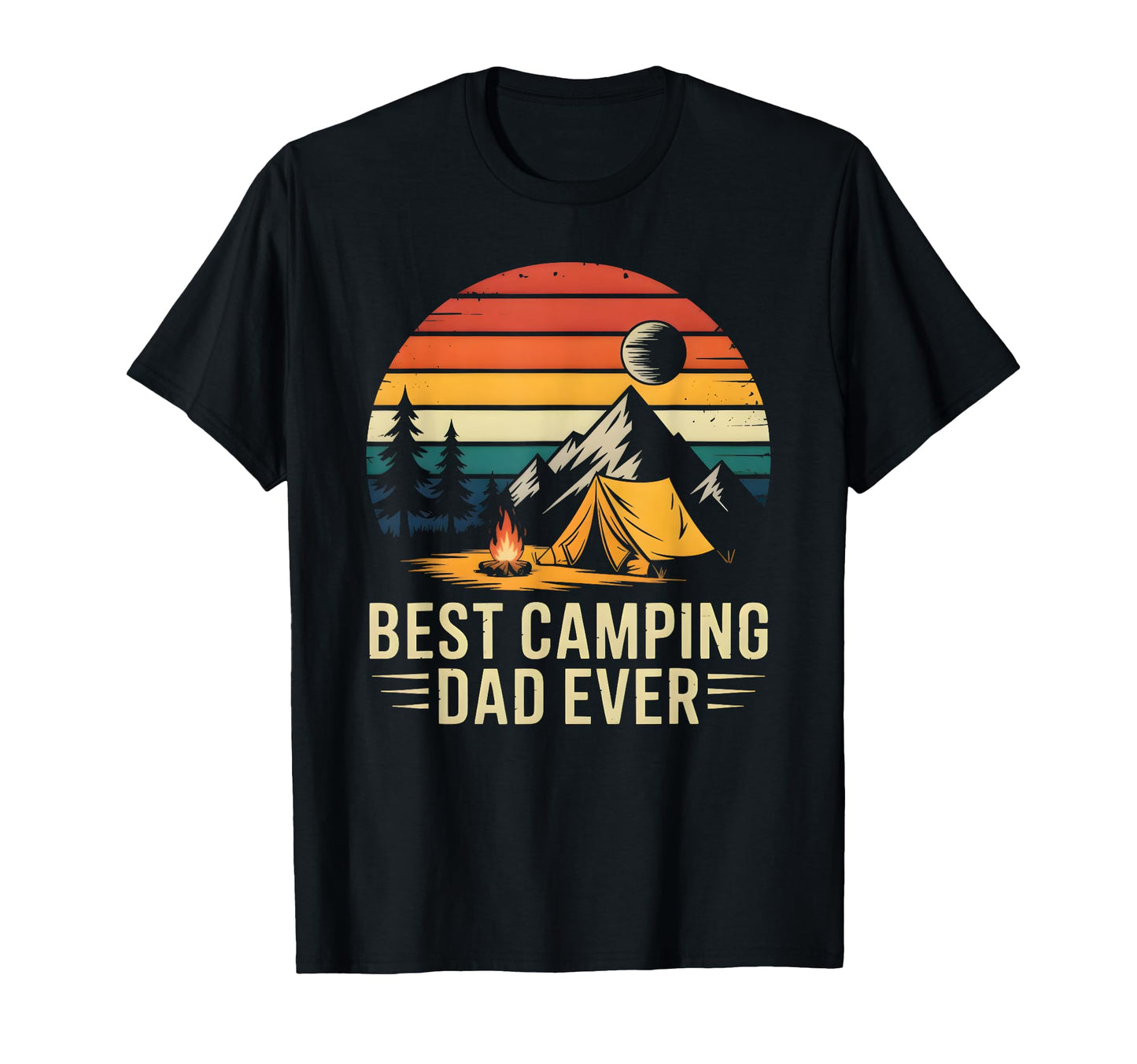Best Camping Dad Ever Funny Fathers T-Shirt - Aesthetic Graphic Men Women - T-Shirt, Sweatshirt, Hoodie