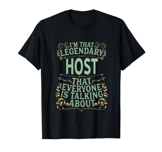 Announcer Presenter Emcee Legendary Host T-Shirt - Unique Graphic Men Women - T-Shirt, Sweatshirt, Hoodie