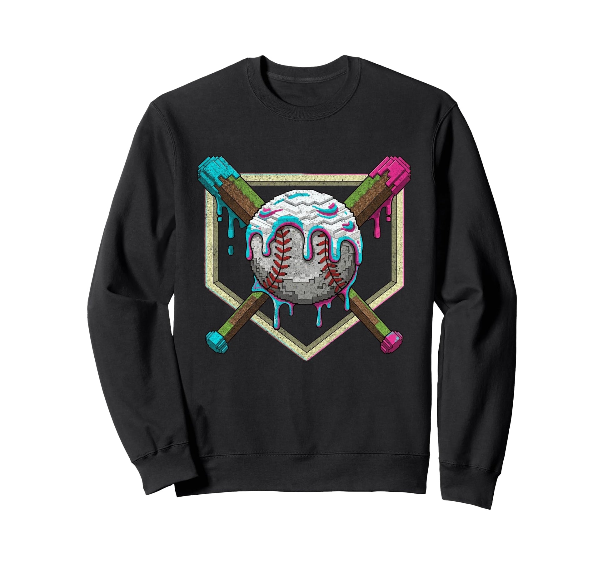 Ice Cream Drip Baseball Gamer Gifts T-Shirt - Graphic Print for Adults - T-Shirt, Sweatshirt, Hoodie